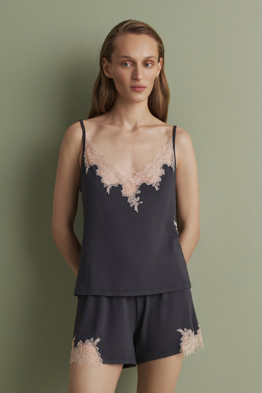 Women's bamboo cami shorts set 03163