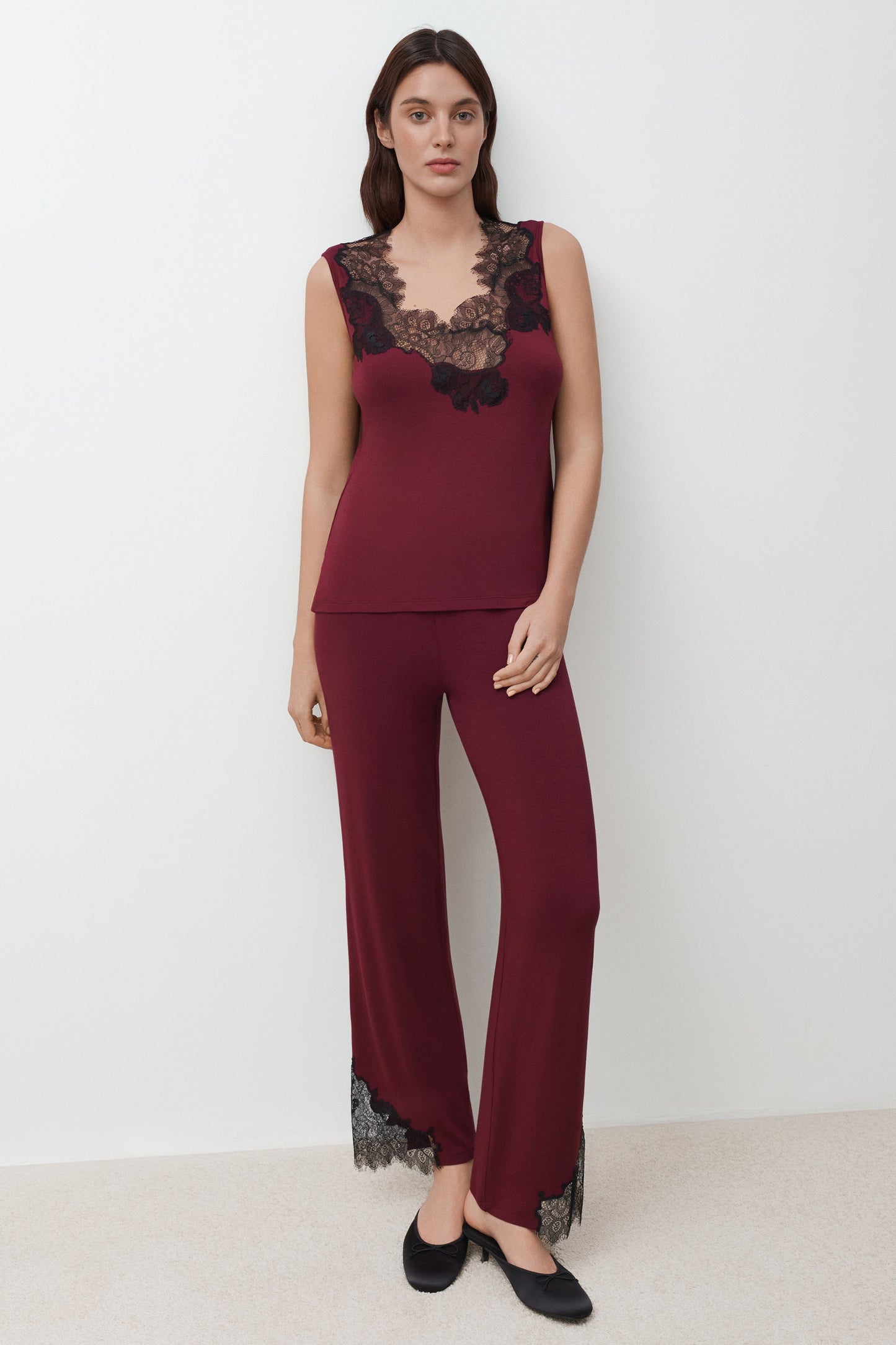 Women's bamboo tank top pajama 03334