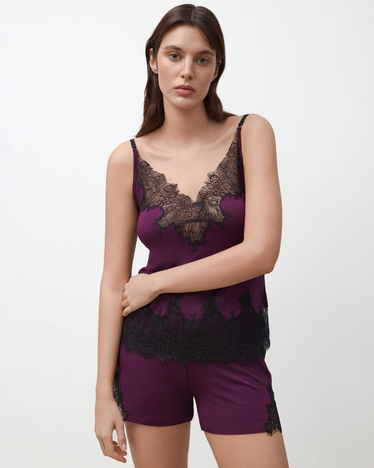 Women's bamboo cami shorts set 03337