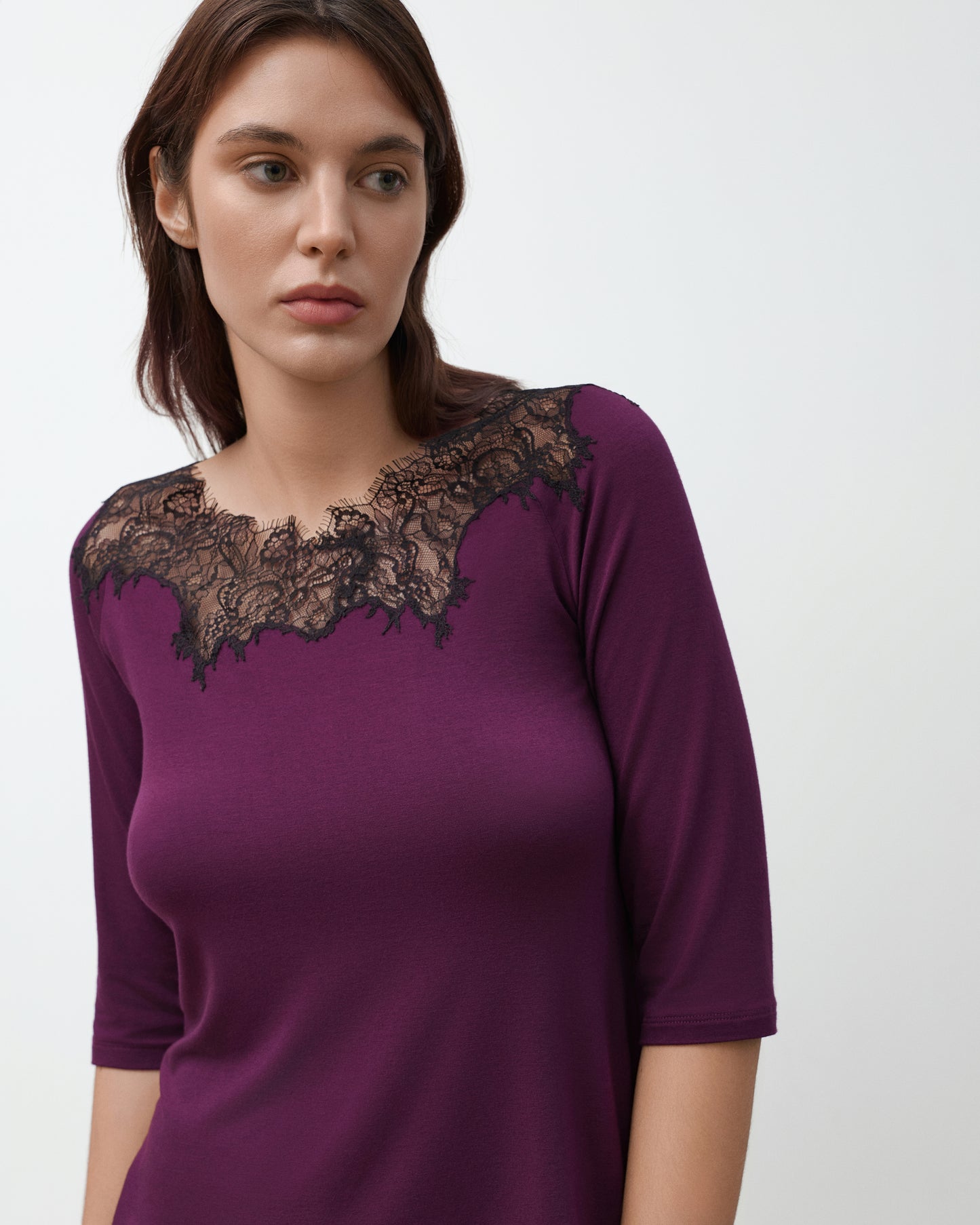 Womens bamboo pajama 3/4 sleeve 03338