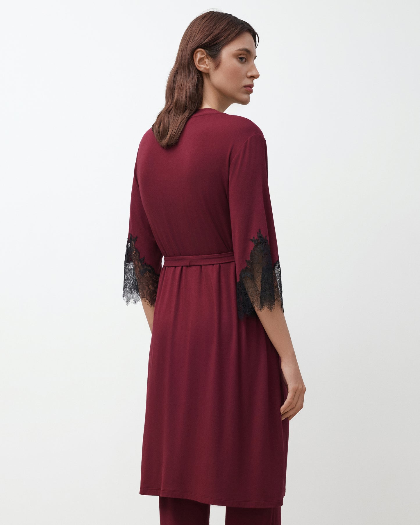 Womens bamboo 3/4 sleeve Robe 03340