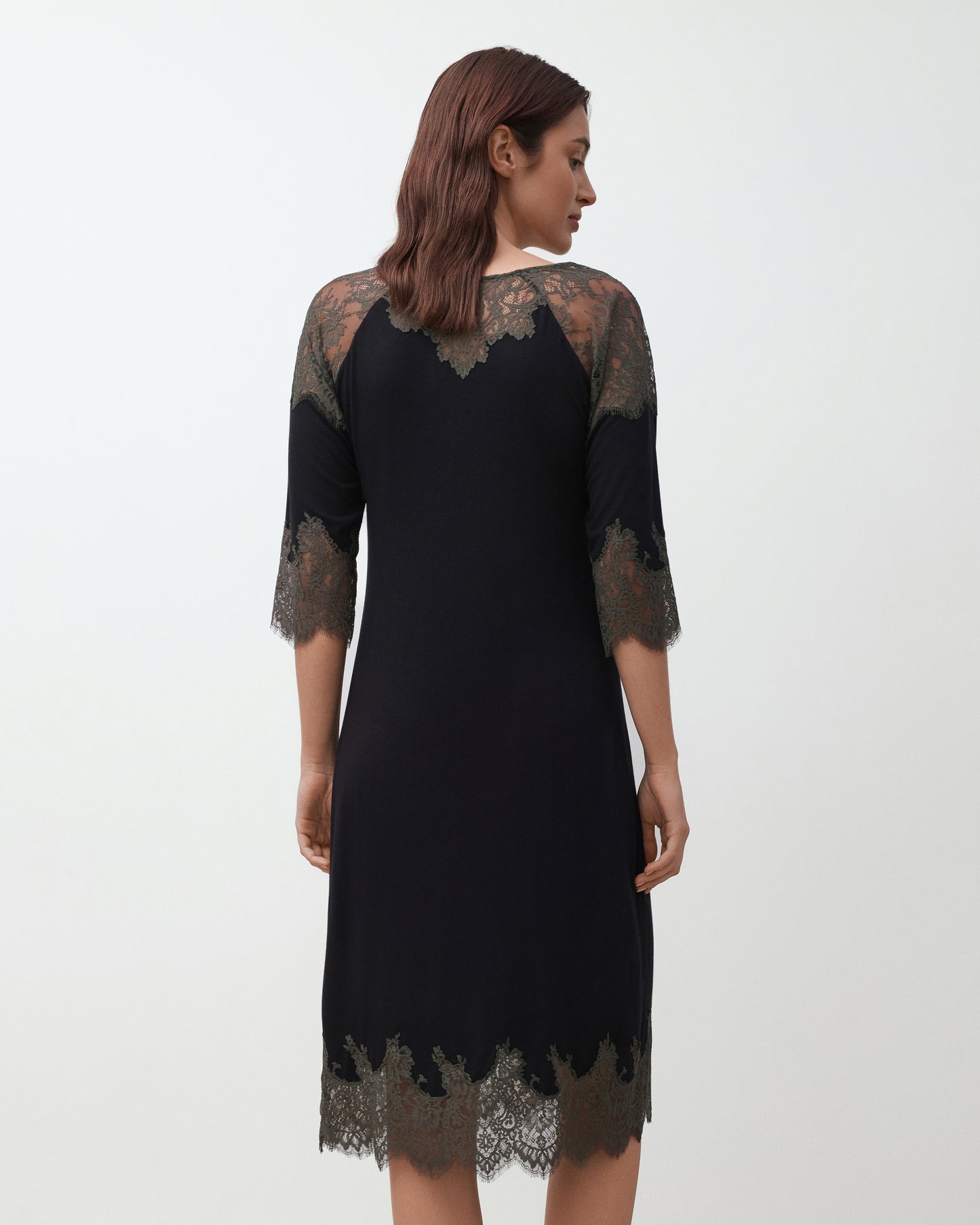 Women's bamboo Nightgown 3/4 sleeve 03343