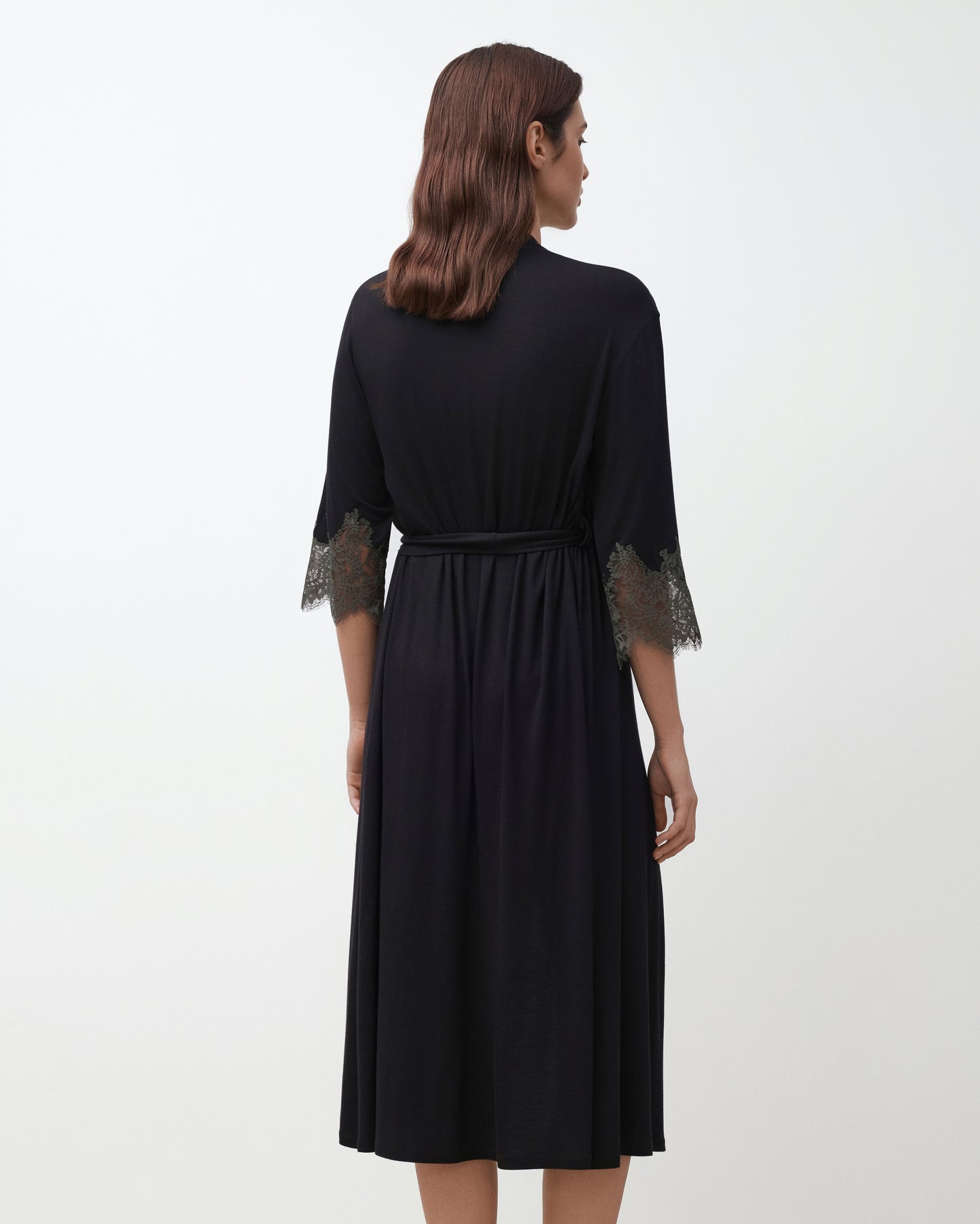 Women's bamboo 3/4 sleeve Robe 03345