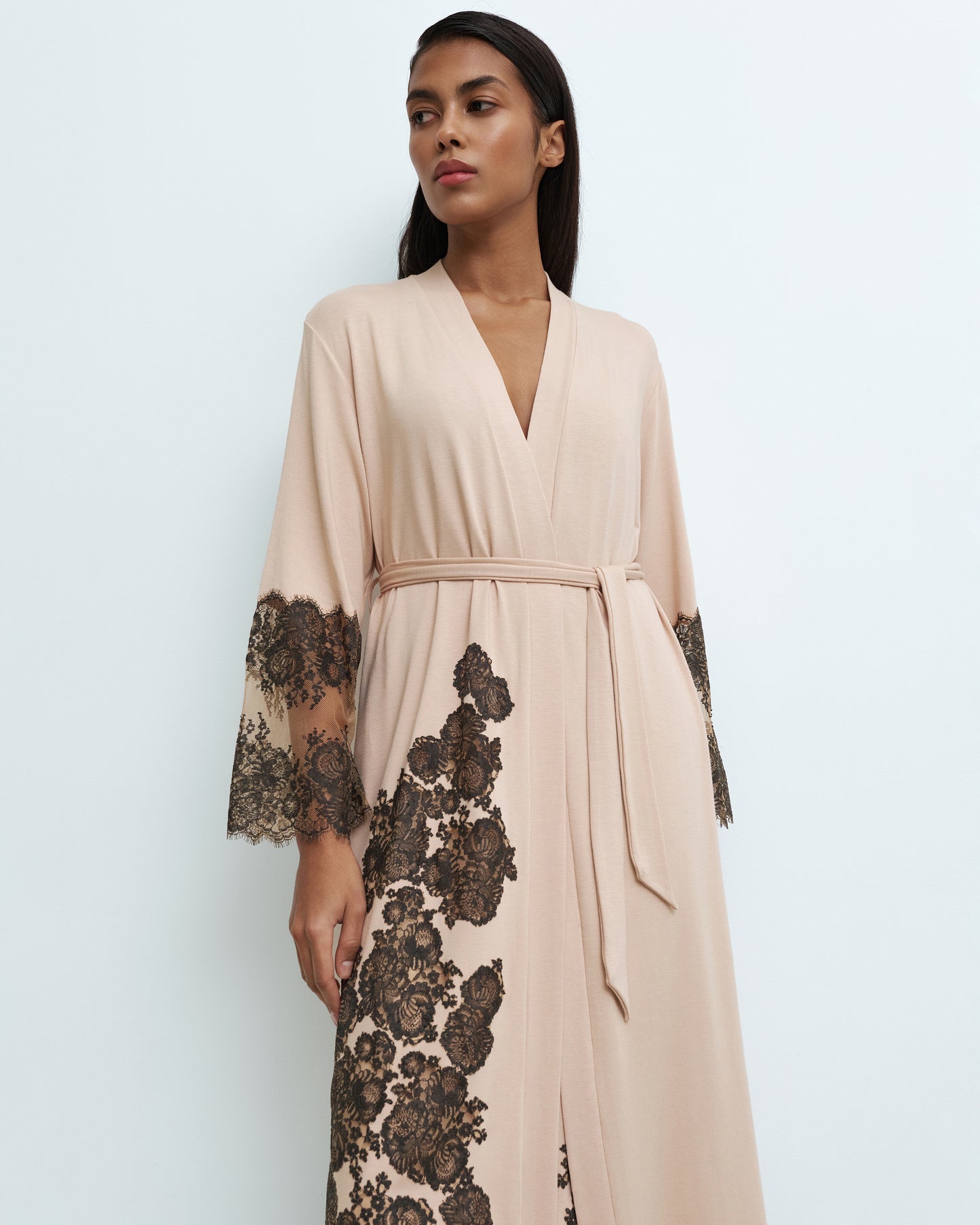 Womens bamboo Long Sleeve Robe 03348
