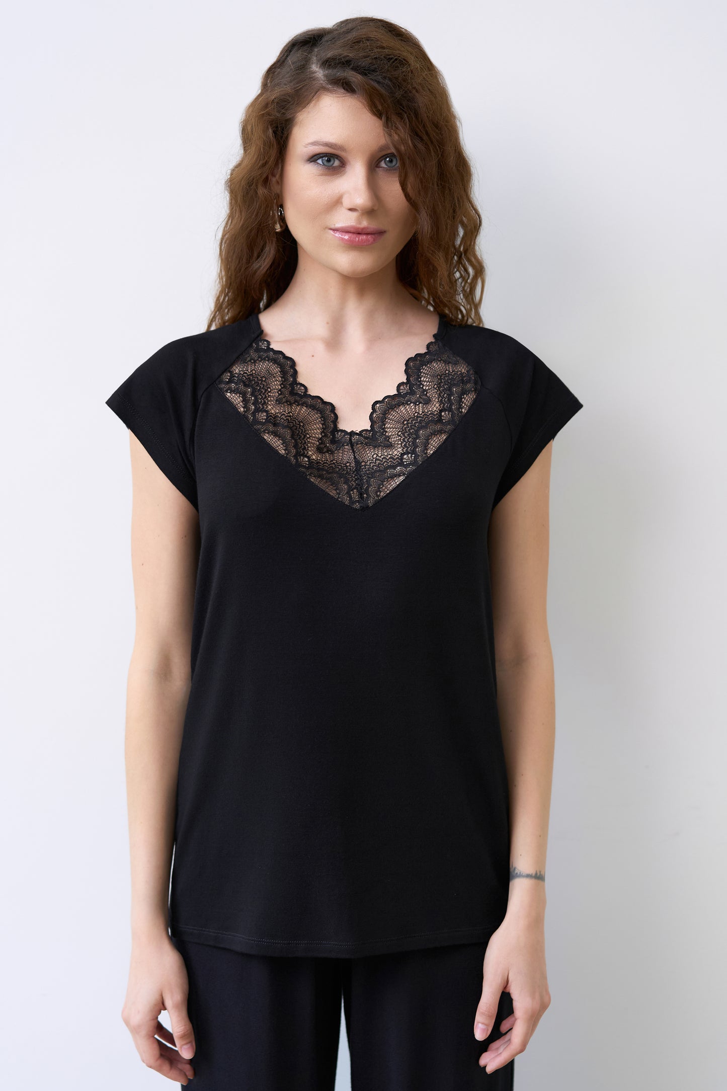 Womens bamboo T-shirt pajama 02101