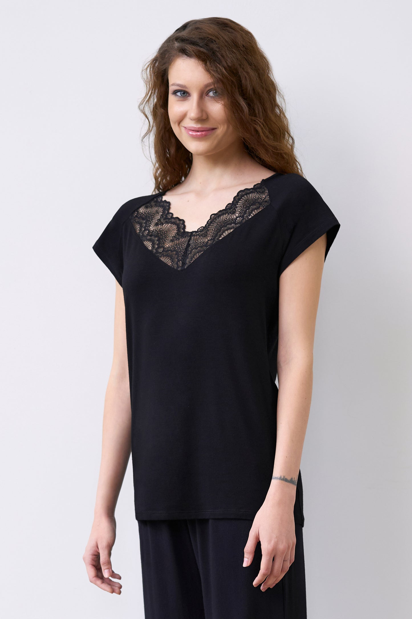Womens bamboo T-shirt pajama 02101