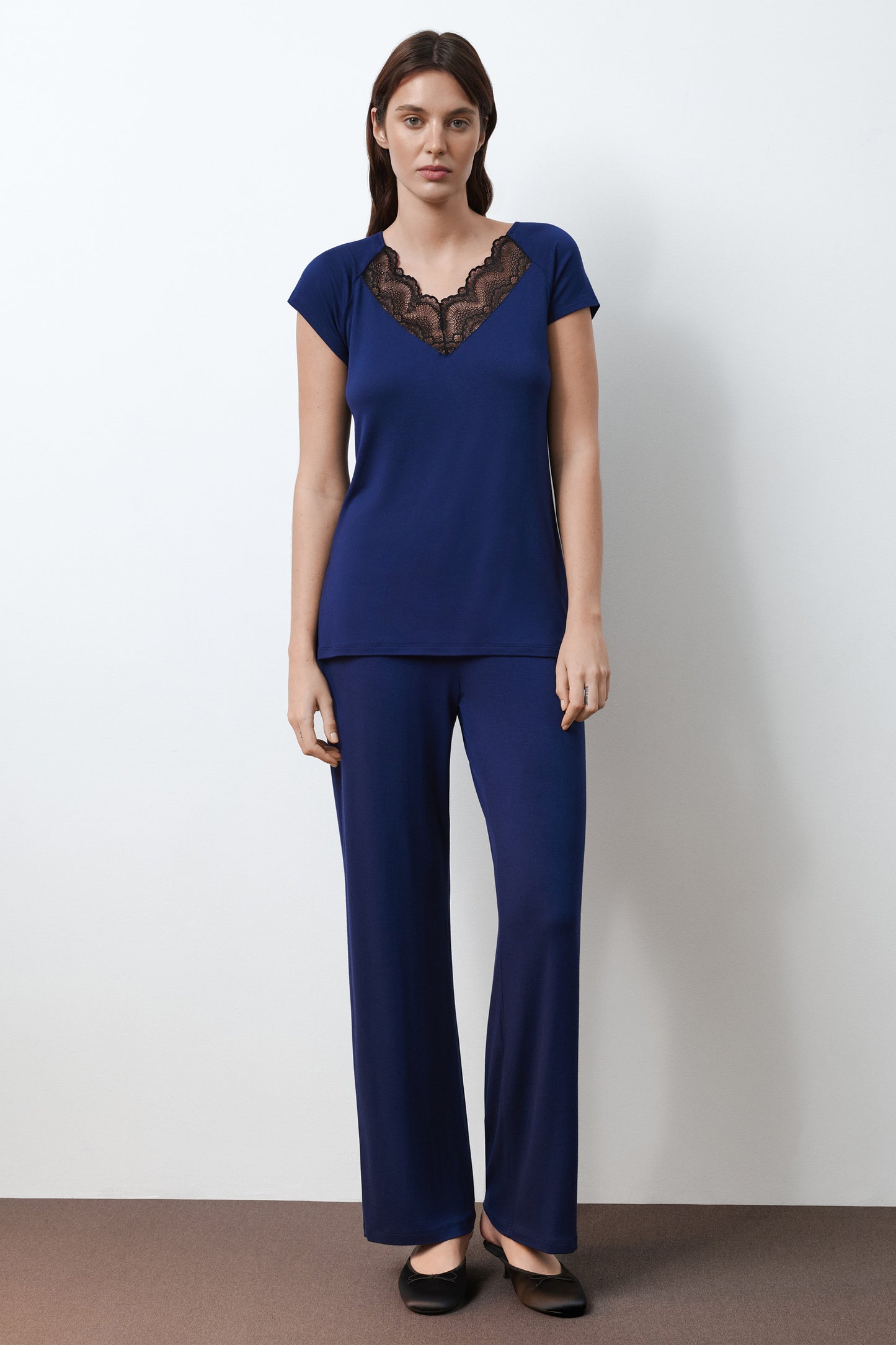 Womens bamboo T-shirt pajama 02101