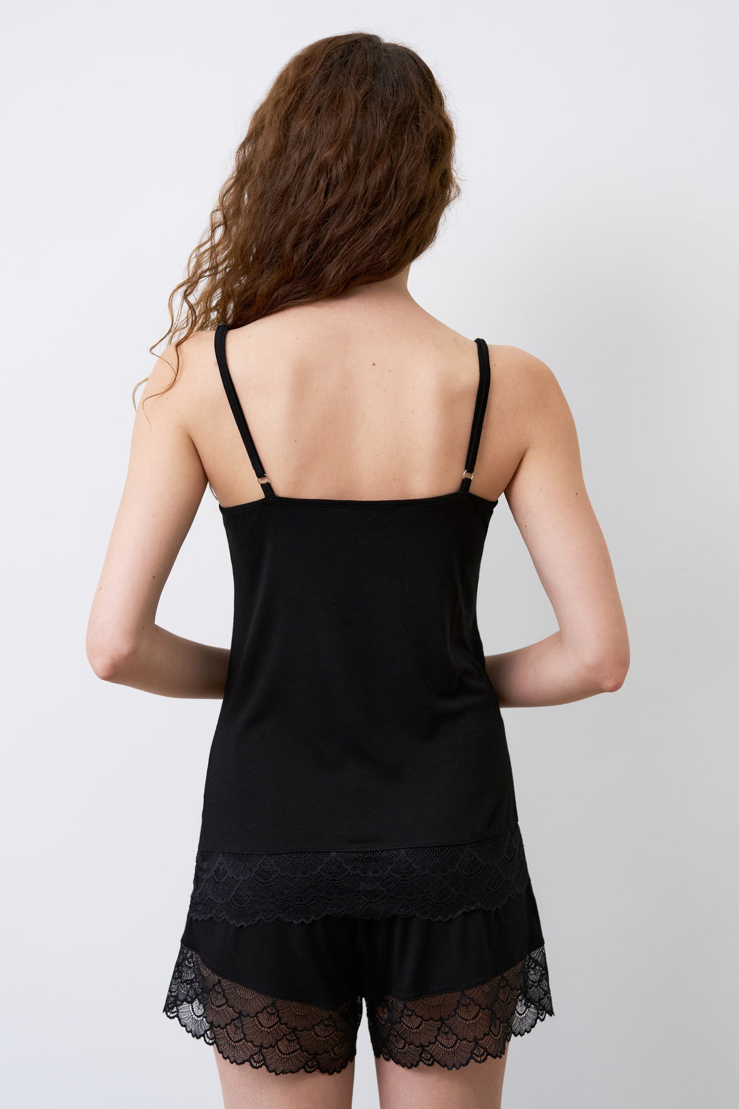 Womens bamboo cami short set 02102