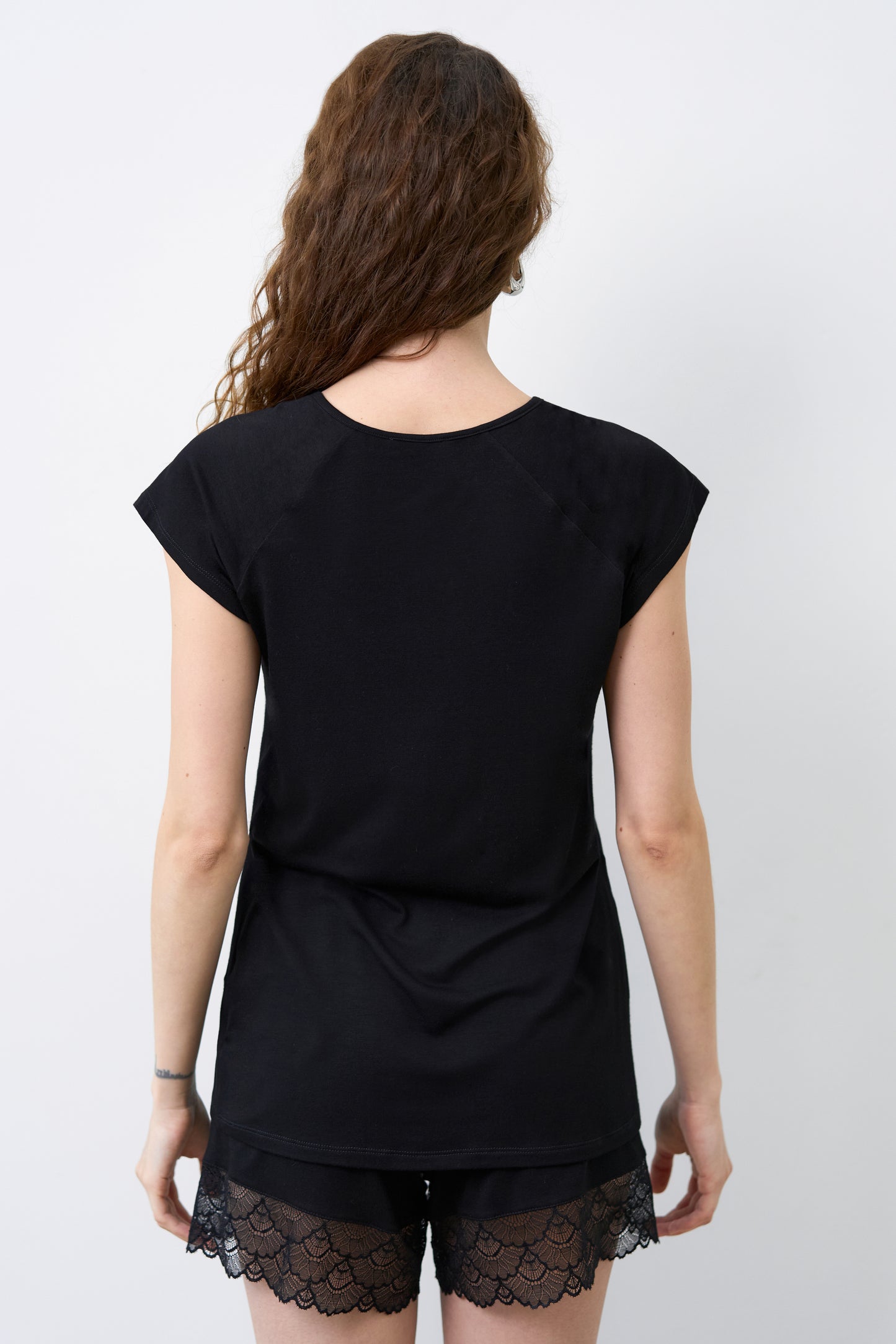 Womens bamboo T-shirt shorts set 02103