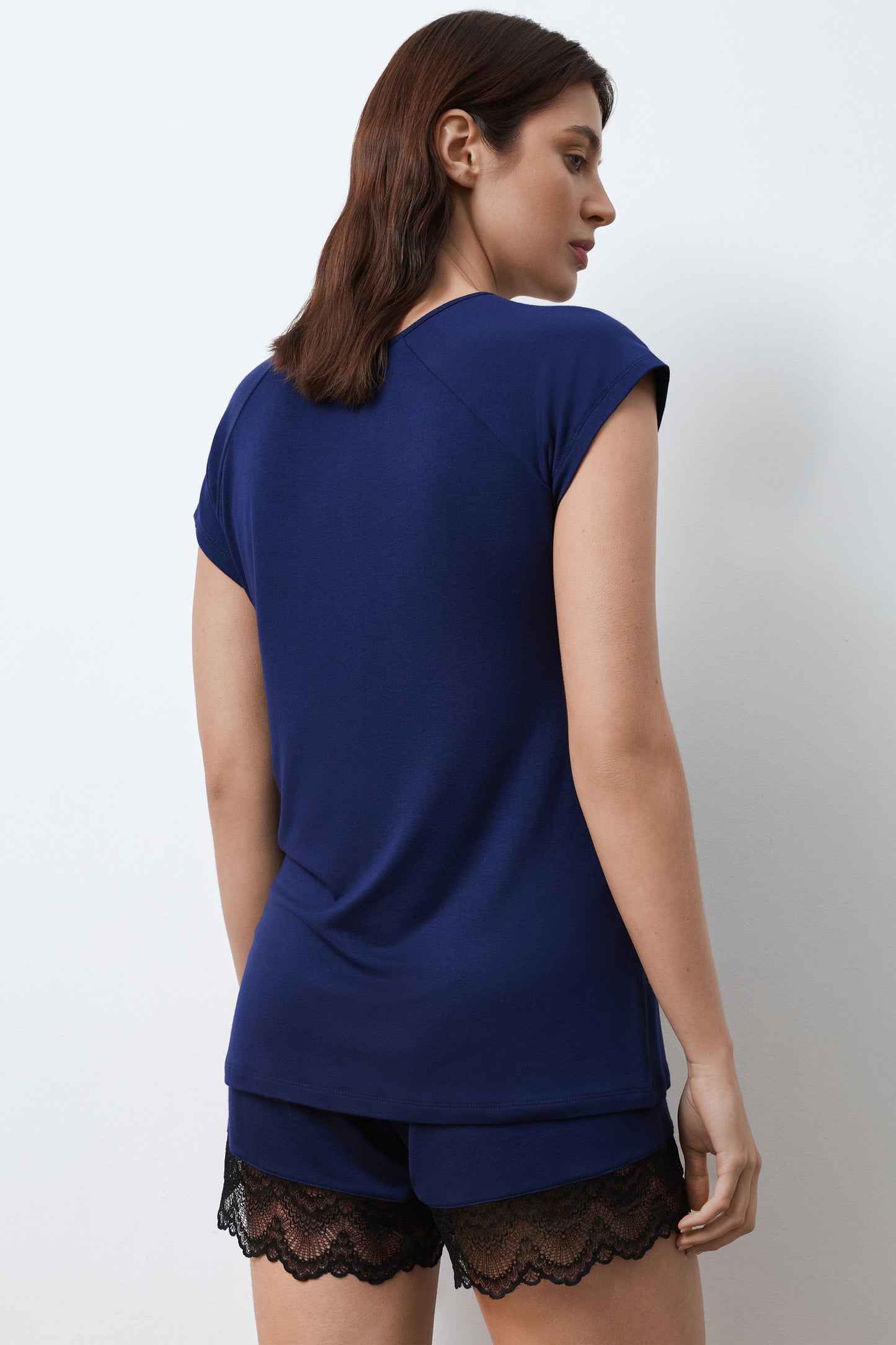 Womens bamboo T-shirt shorts set 02103