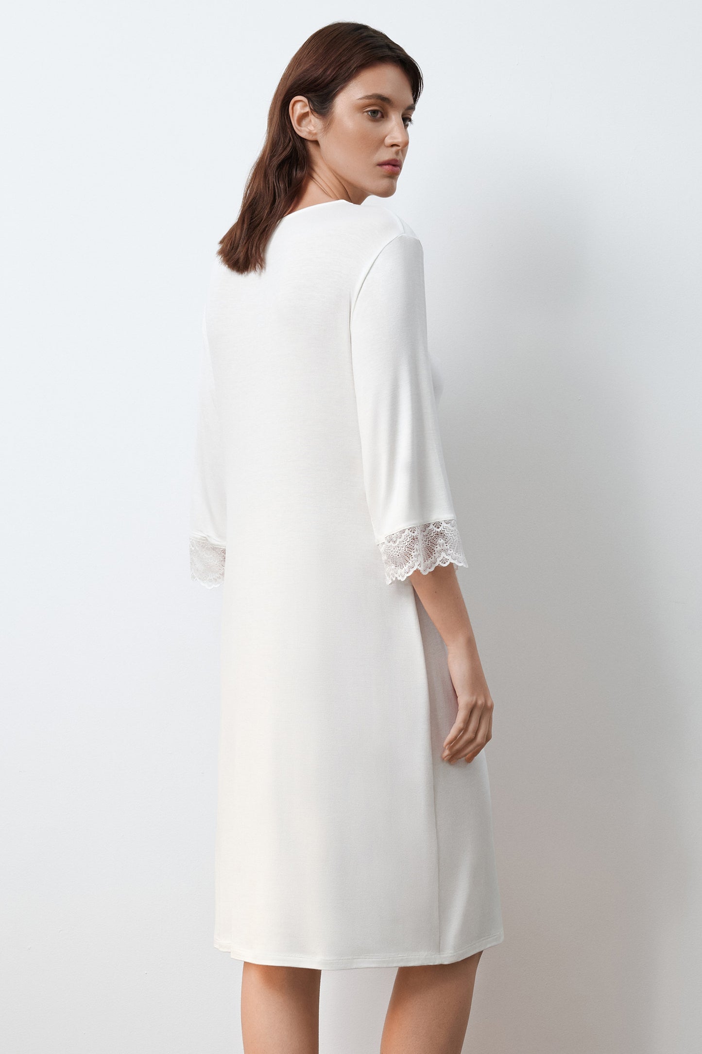 Women's bamboo Nightgown 3/4 sleeve 02113