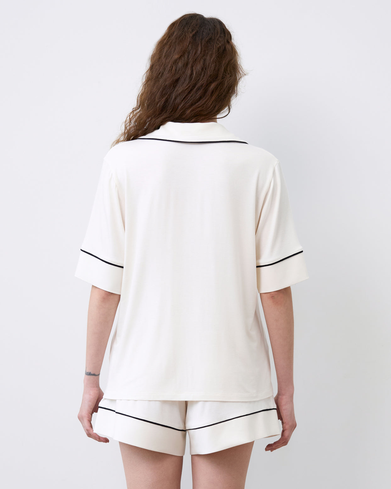 Womens bamboo Button-Up Short Sleeve Shirt 02115/1