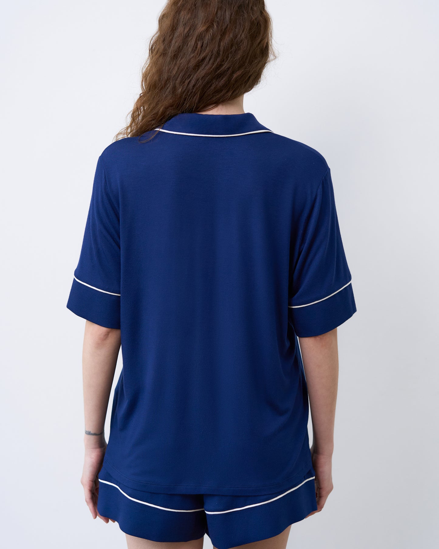 Womens bamboo Button-Up Short Sleeve Shirt 02115/1