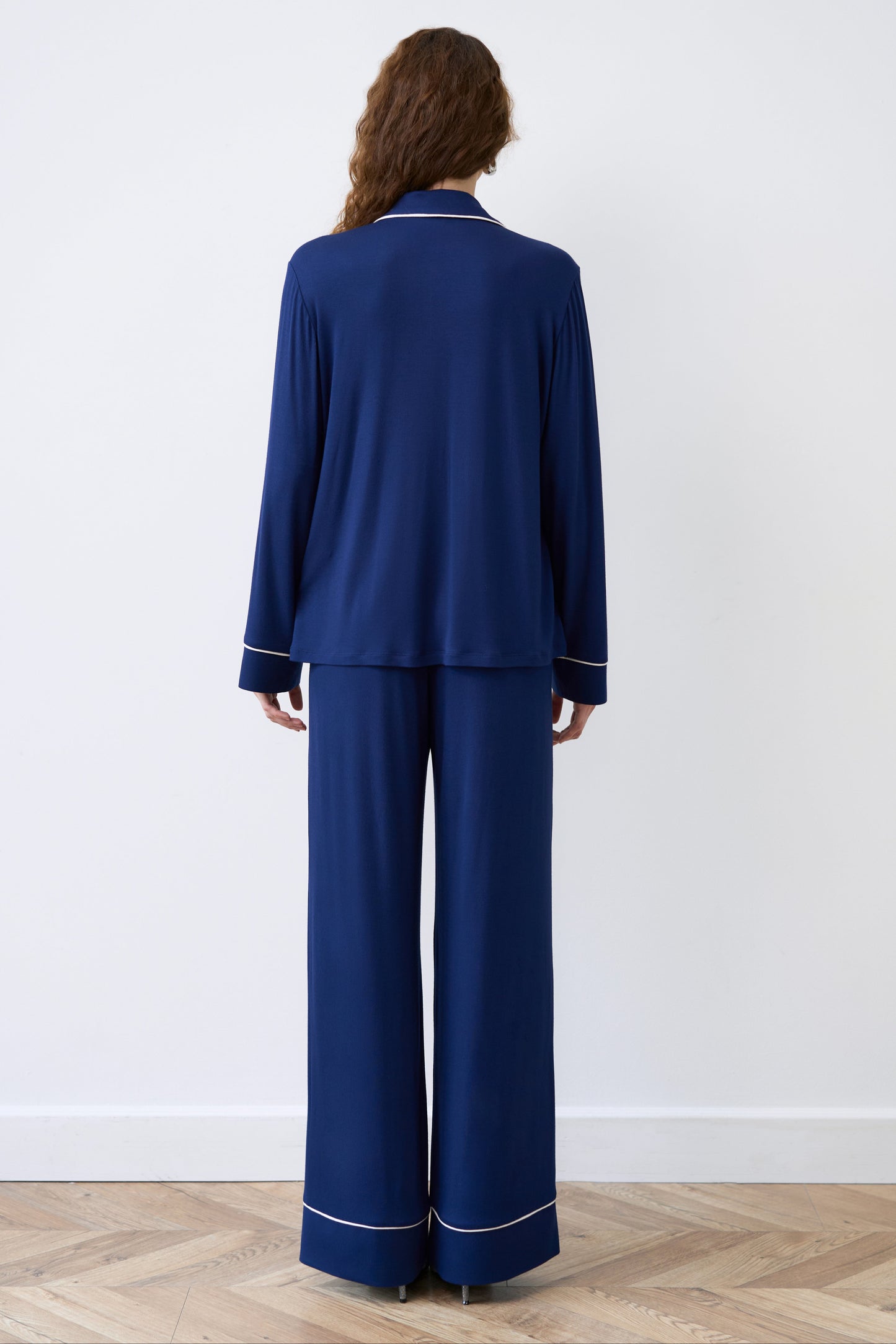 Womens bamboo Button-Up Long Sleeve Shirt 02116/1