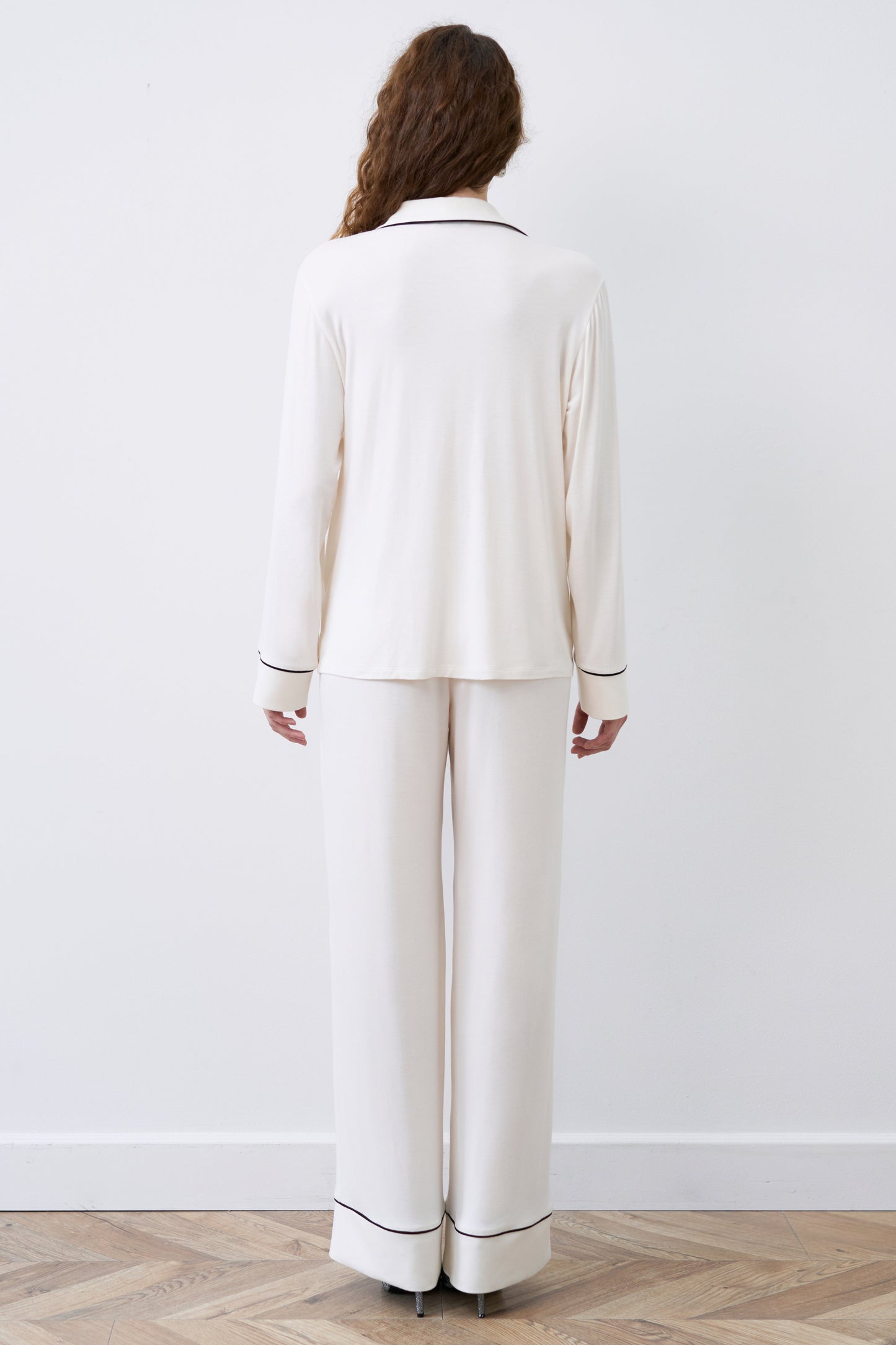 Womens bamboo Button-Up Long Sleeve Shirt 02116/1