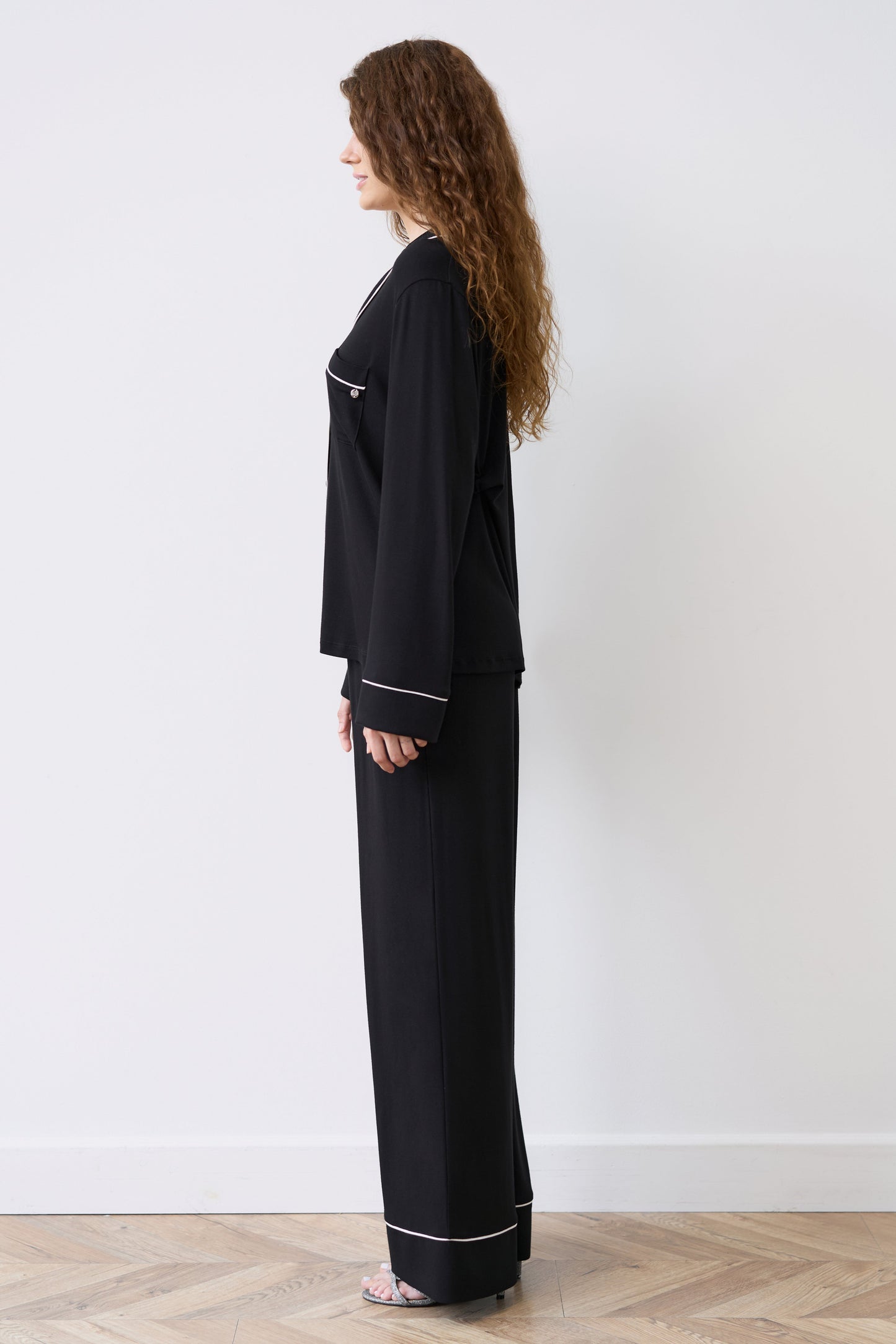 Womens bamboo Button-Up Long Sleeve Shirt 02116/1