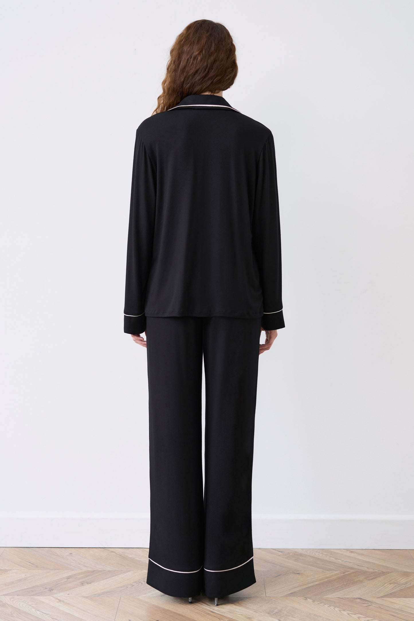 Womens bamboo Button-Up Long Sleeve Shirt 02116/1