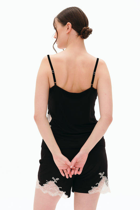 Women's bamboo cami shorts set 03163