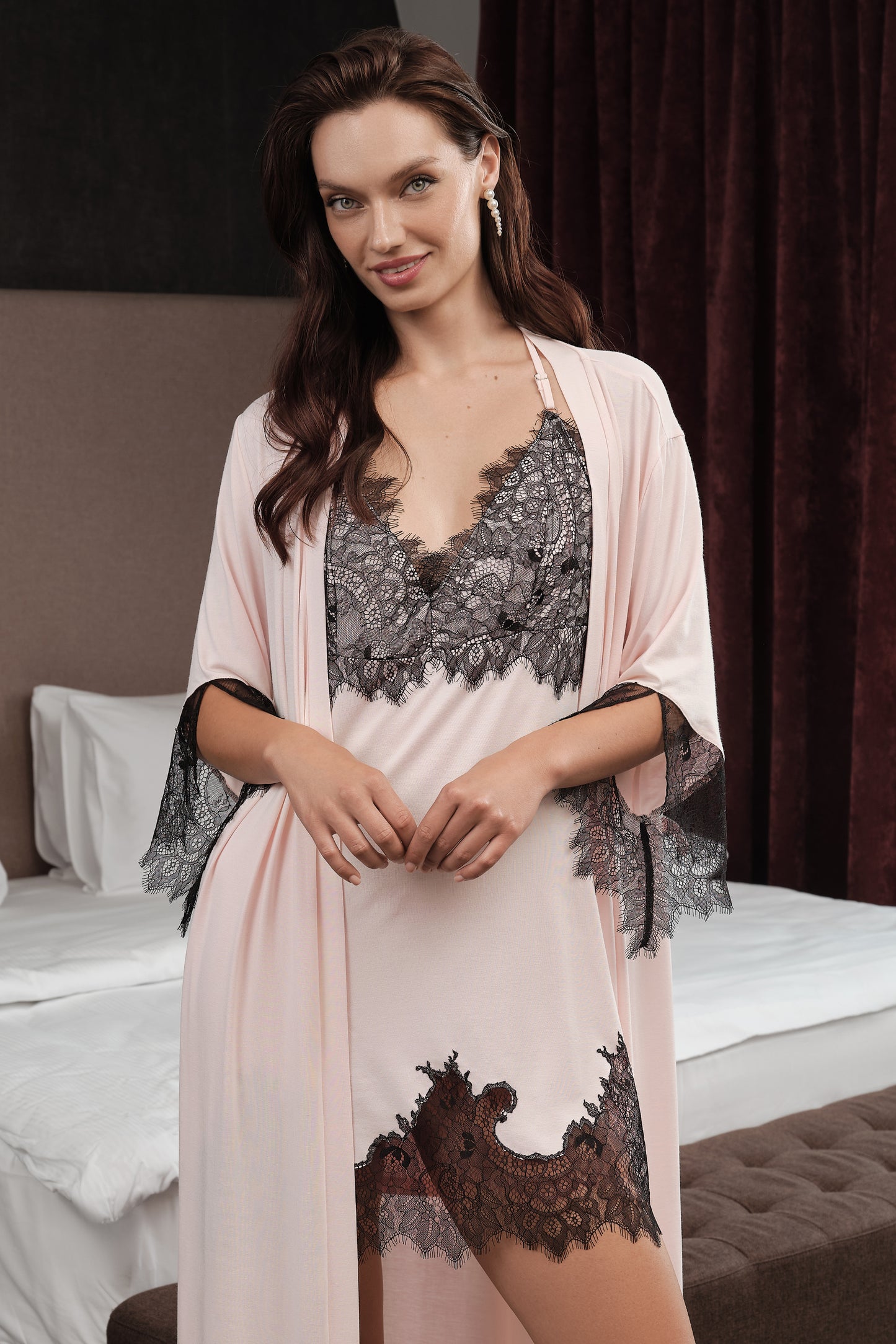 Womens bamboo robe 03225