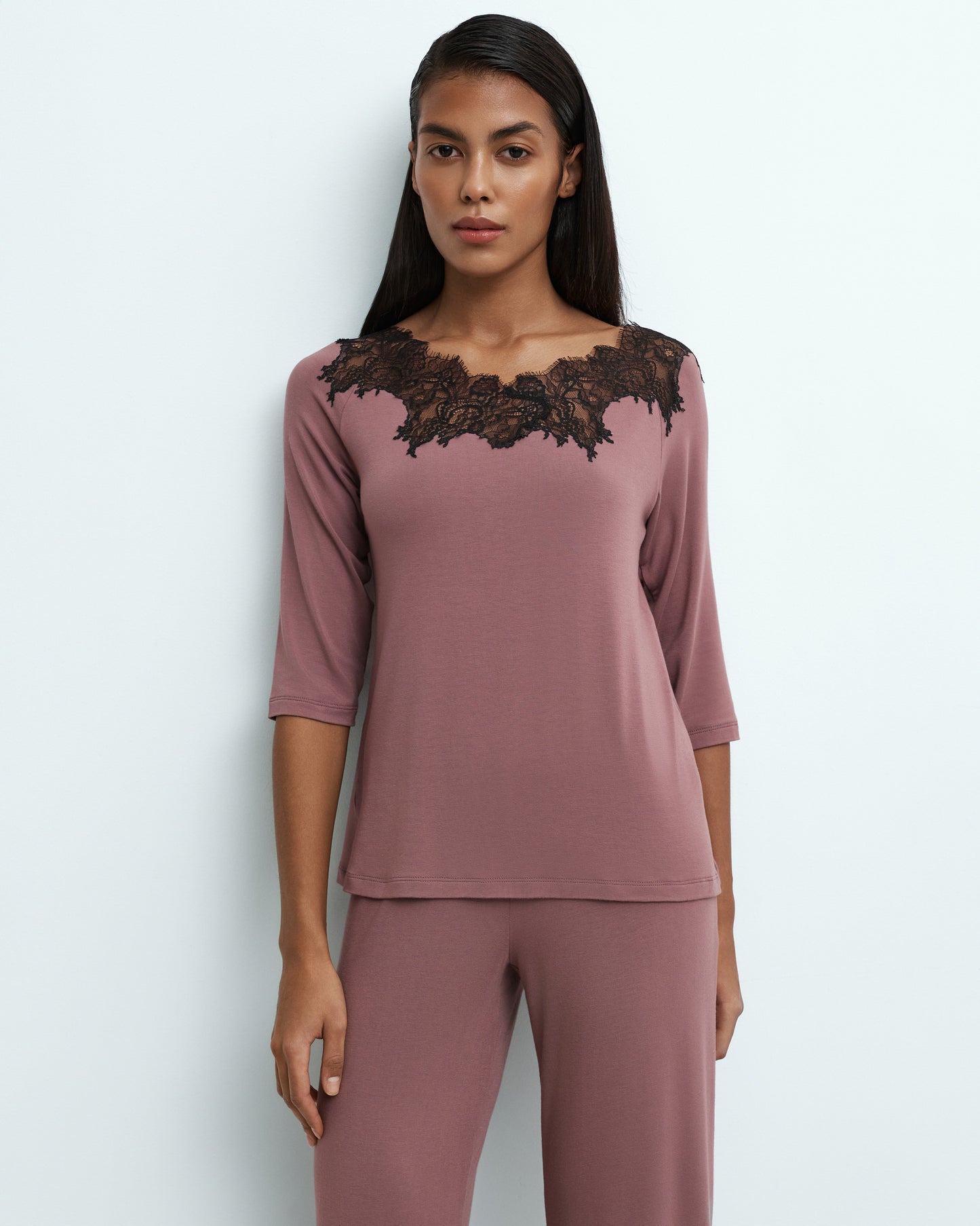 Womens bamboo pajama 3/4 sleeve 03338