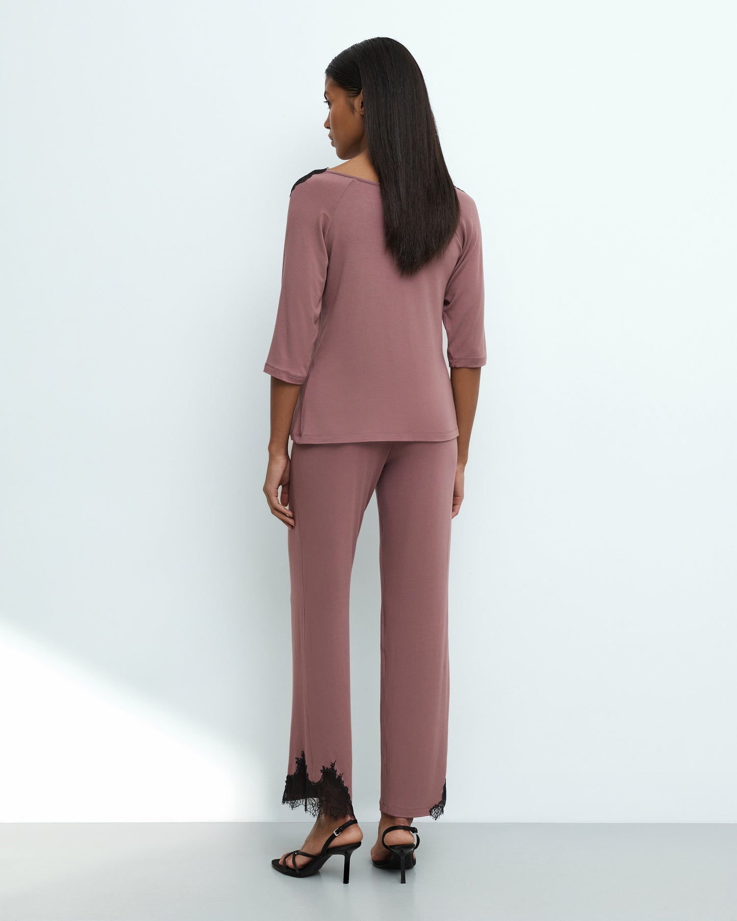Womens bamboo pajama 3/4 sleeve 03338