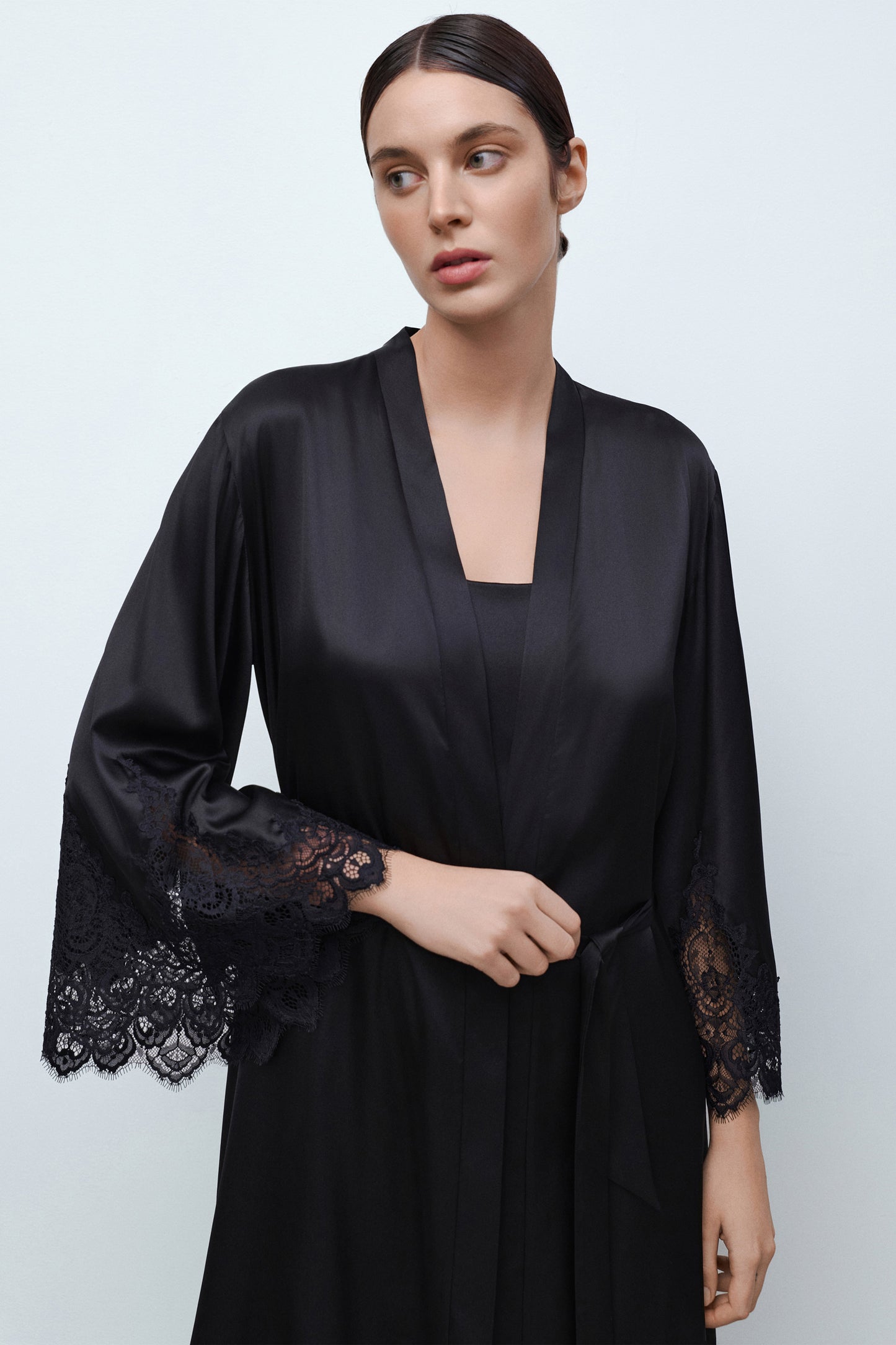 Women's silk robe 04101SL