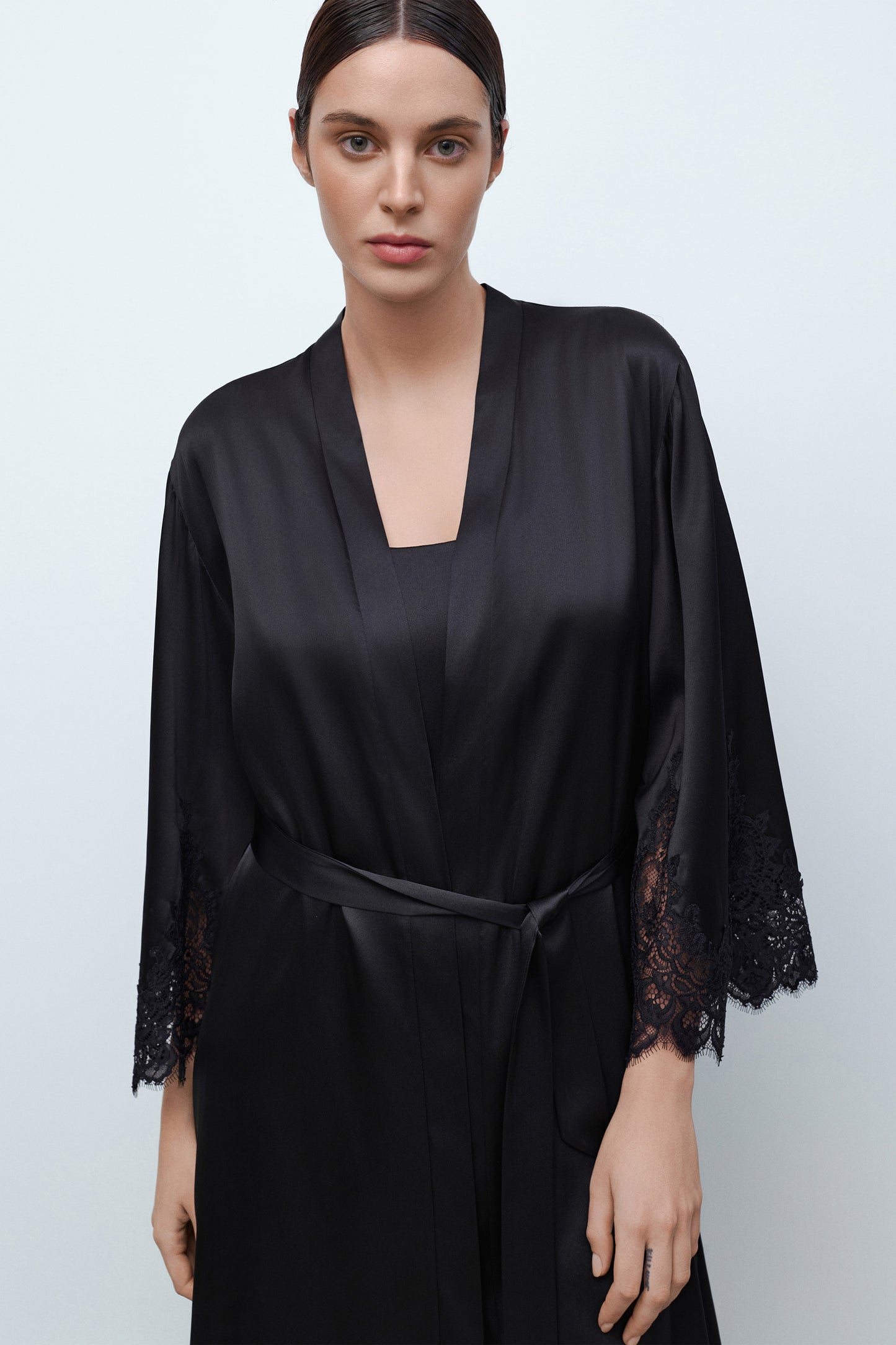 Women's silk robe 04101SL