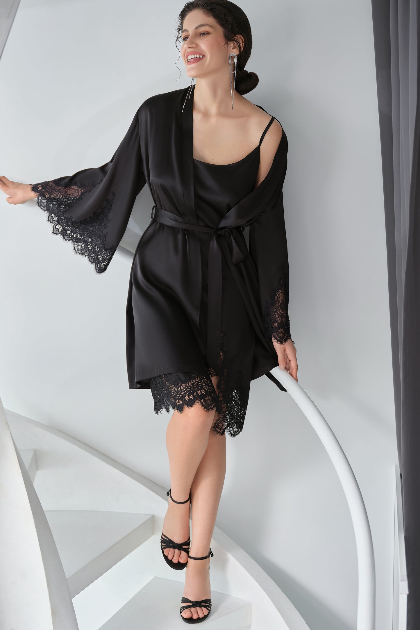 Women's silk chemise 04102SL