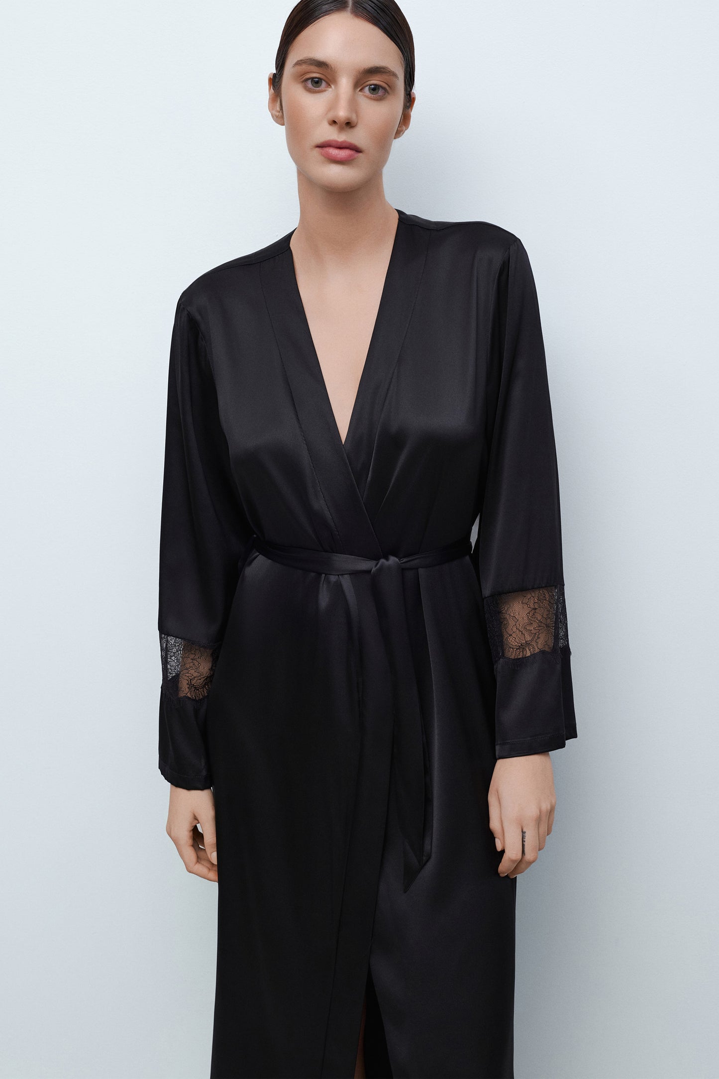 Women's silk robe 04107SL