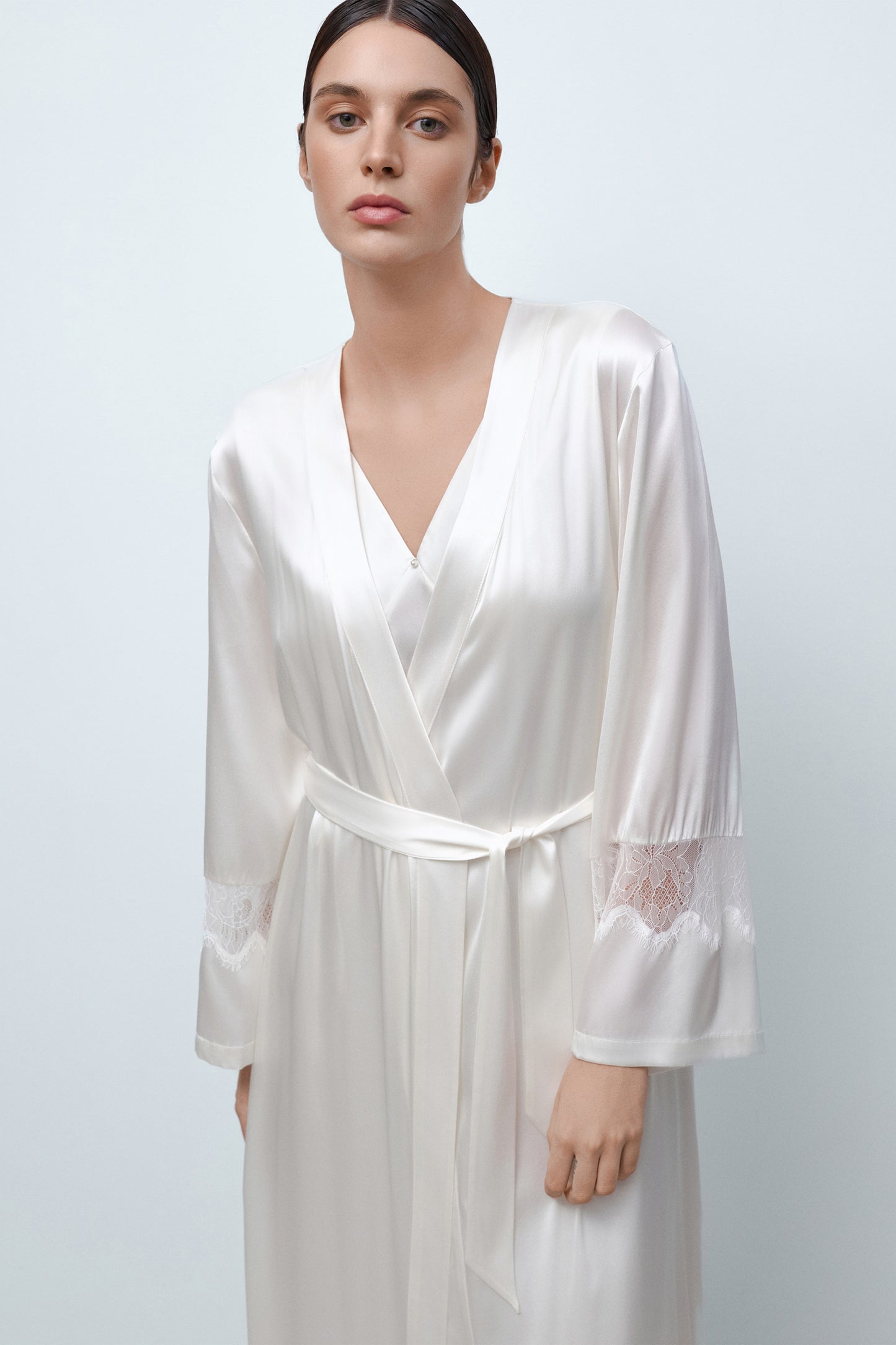 Women's silk robe 04107SL