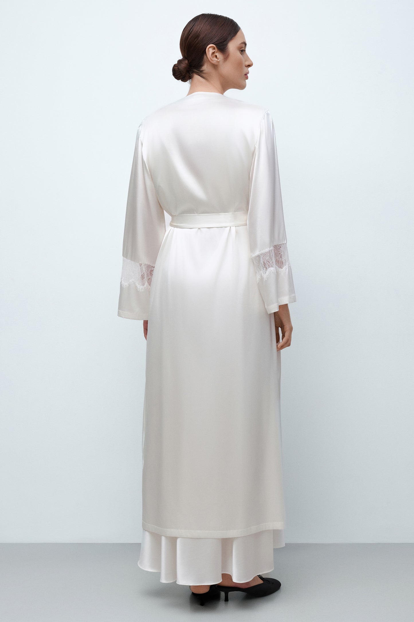 Women's silk robe 04107SL