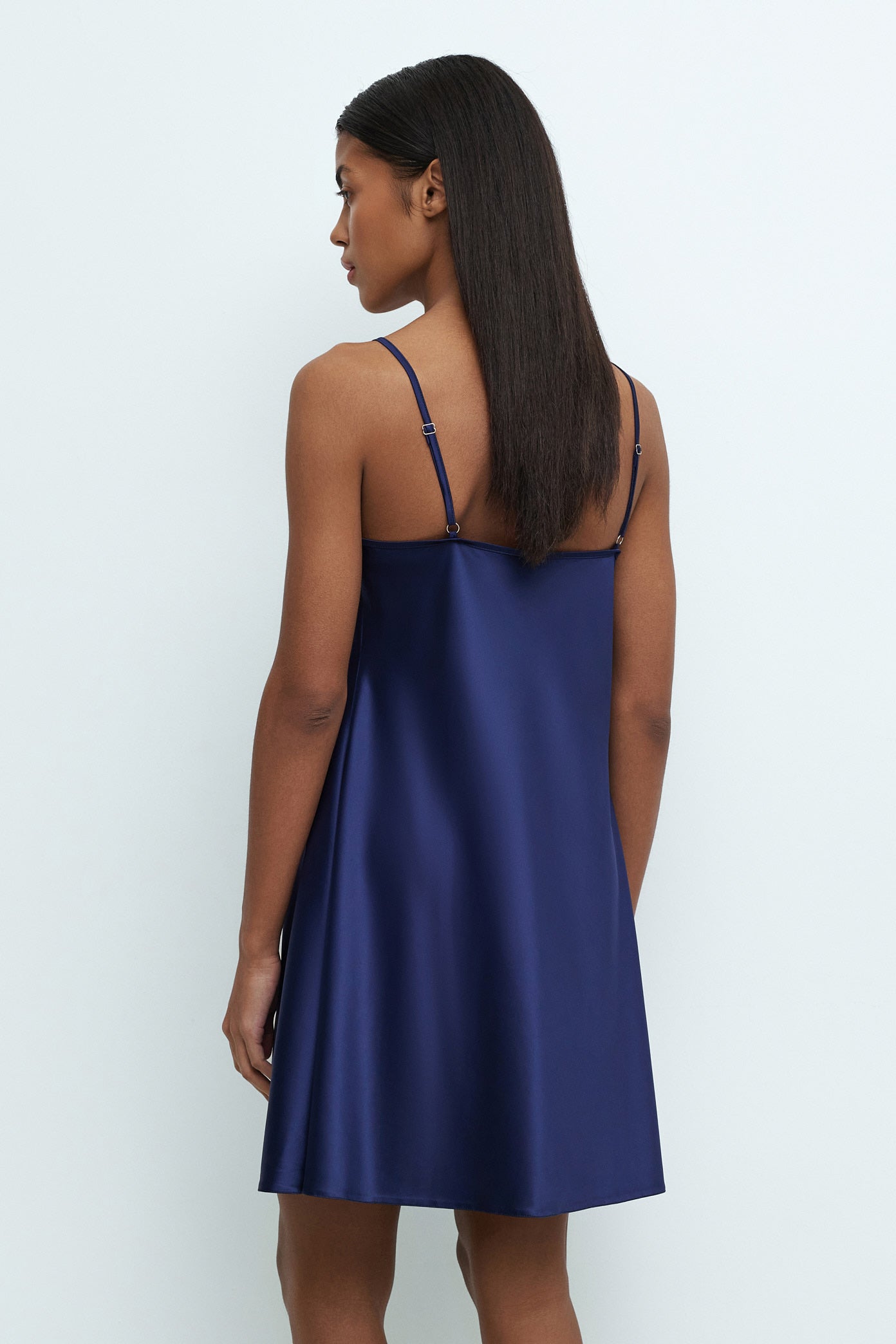 Women's satin chemise spaghetti strap S03198