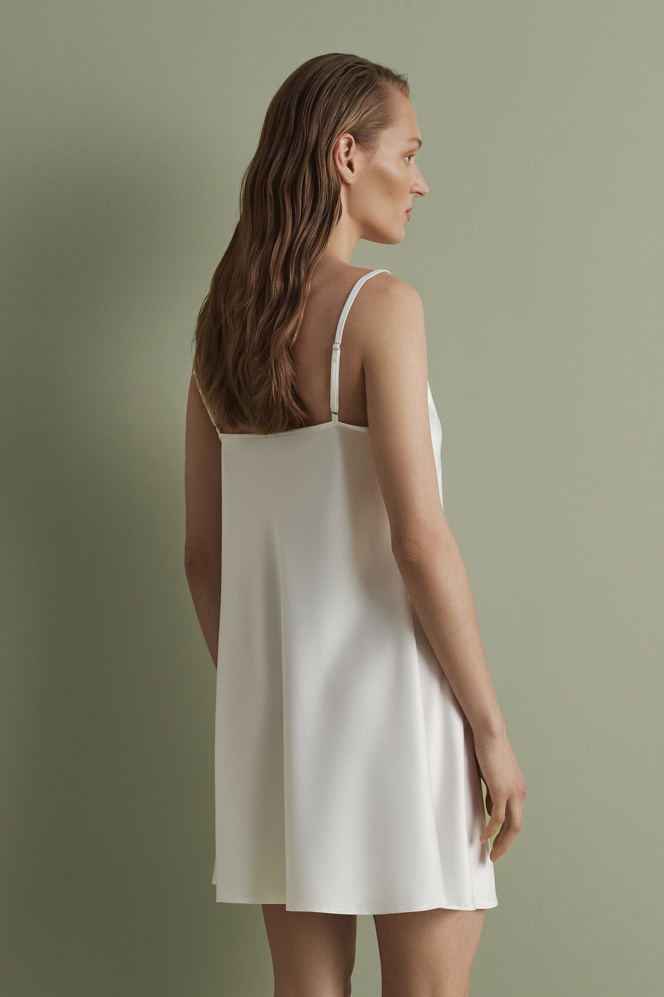 Women's satin chemise spaghetti strap S03198