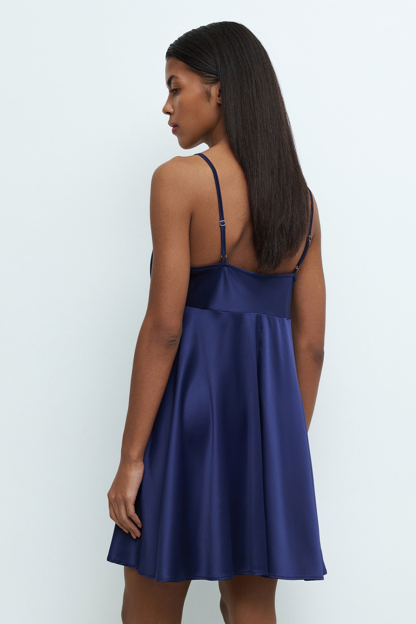 Women's silk satin chemise babydoll S03199