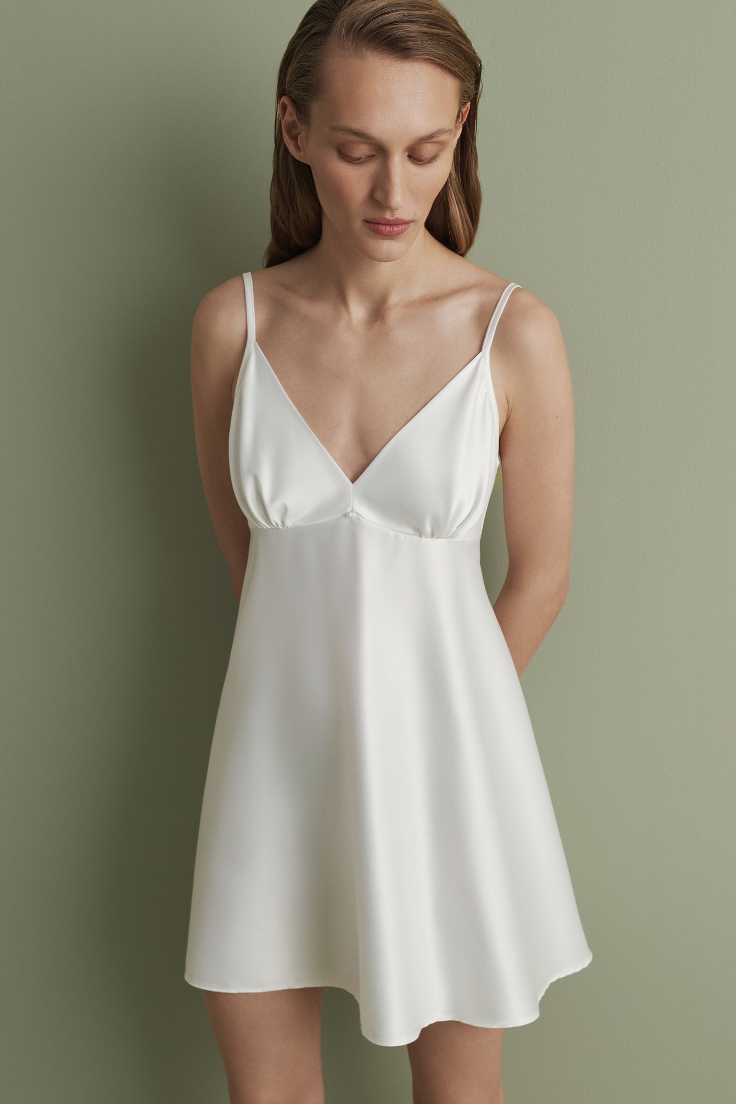 Women's satin chemise babydoll S03199