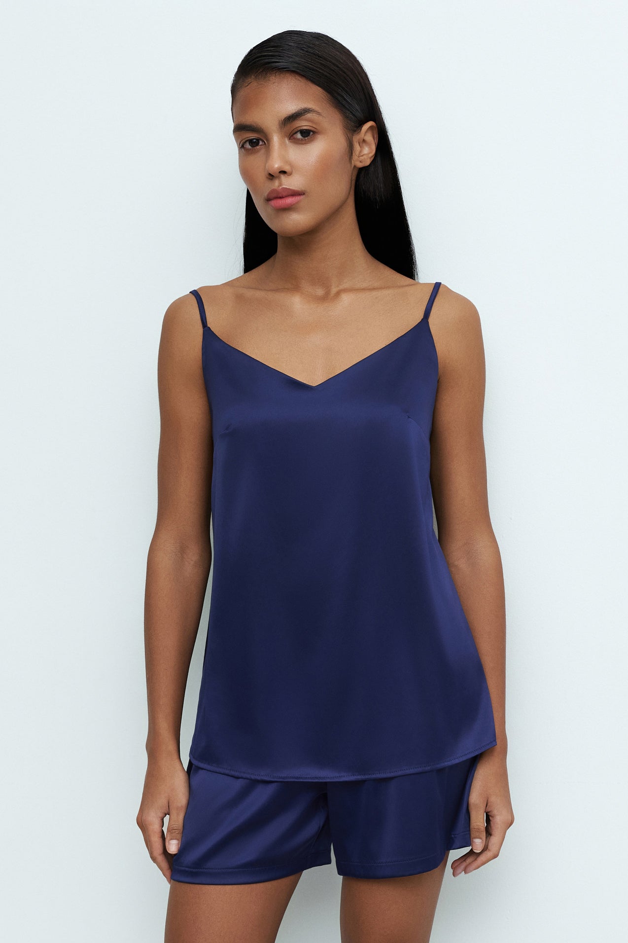 Womens satin cami shorts set S03400
