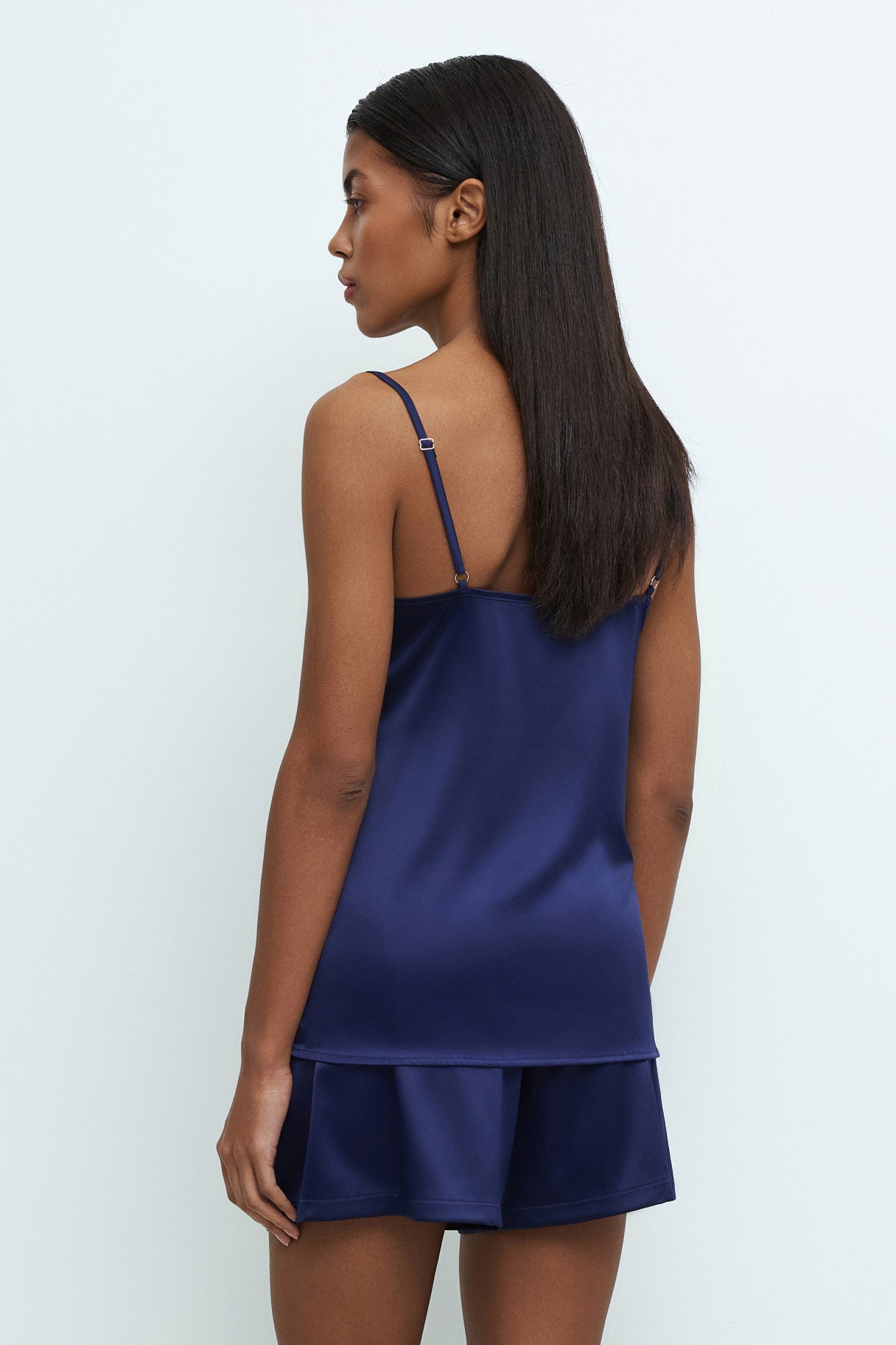 Womens satin cami shorts set S03400