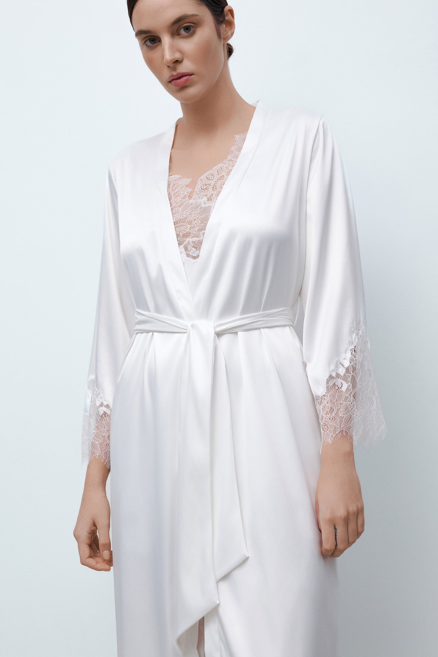 Women's satin robe S03402