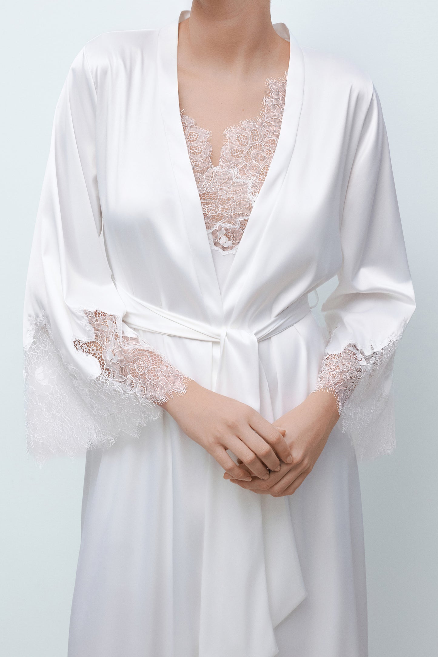 Women's satin robe S03402