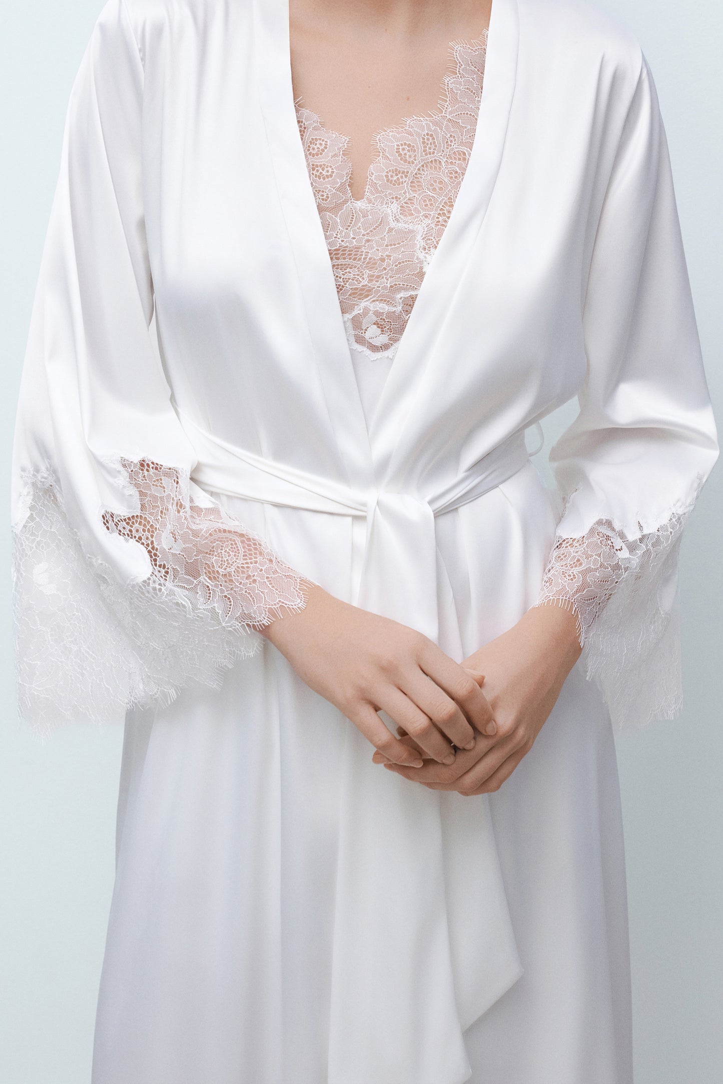 Women's satin robe S03402