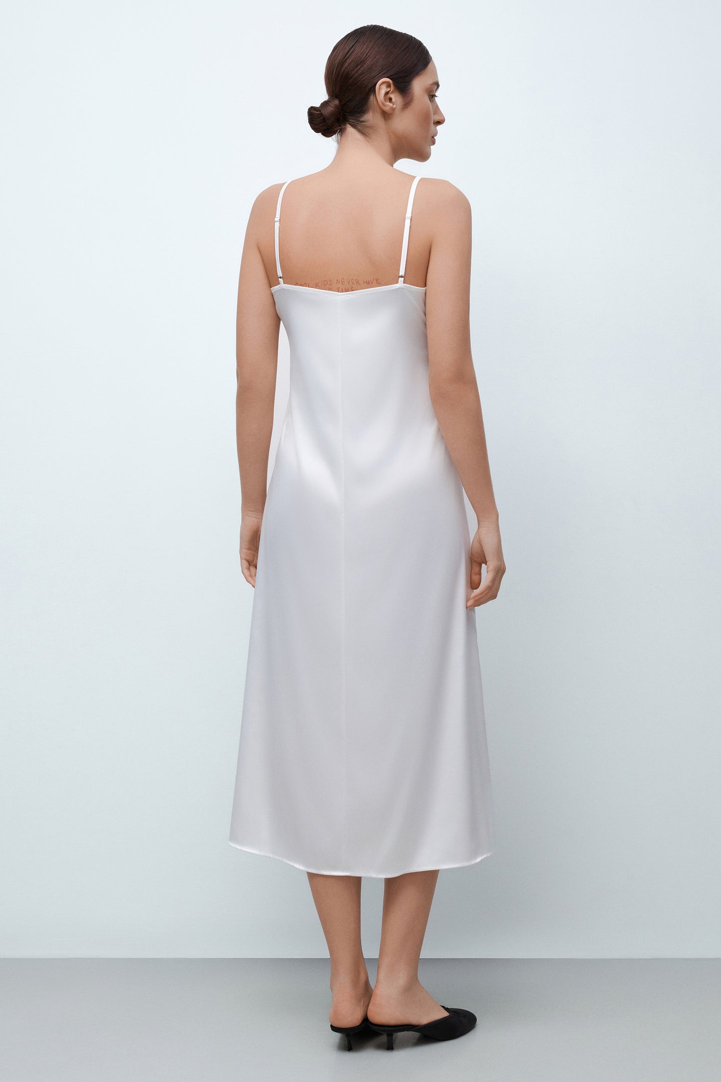 Women's silk satin nightgown S03403