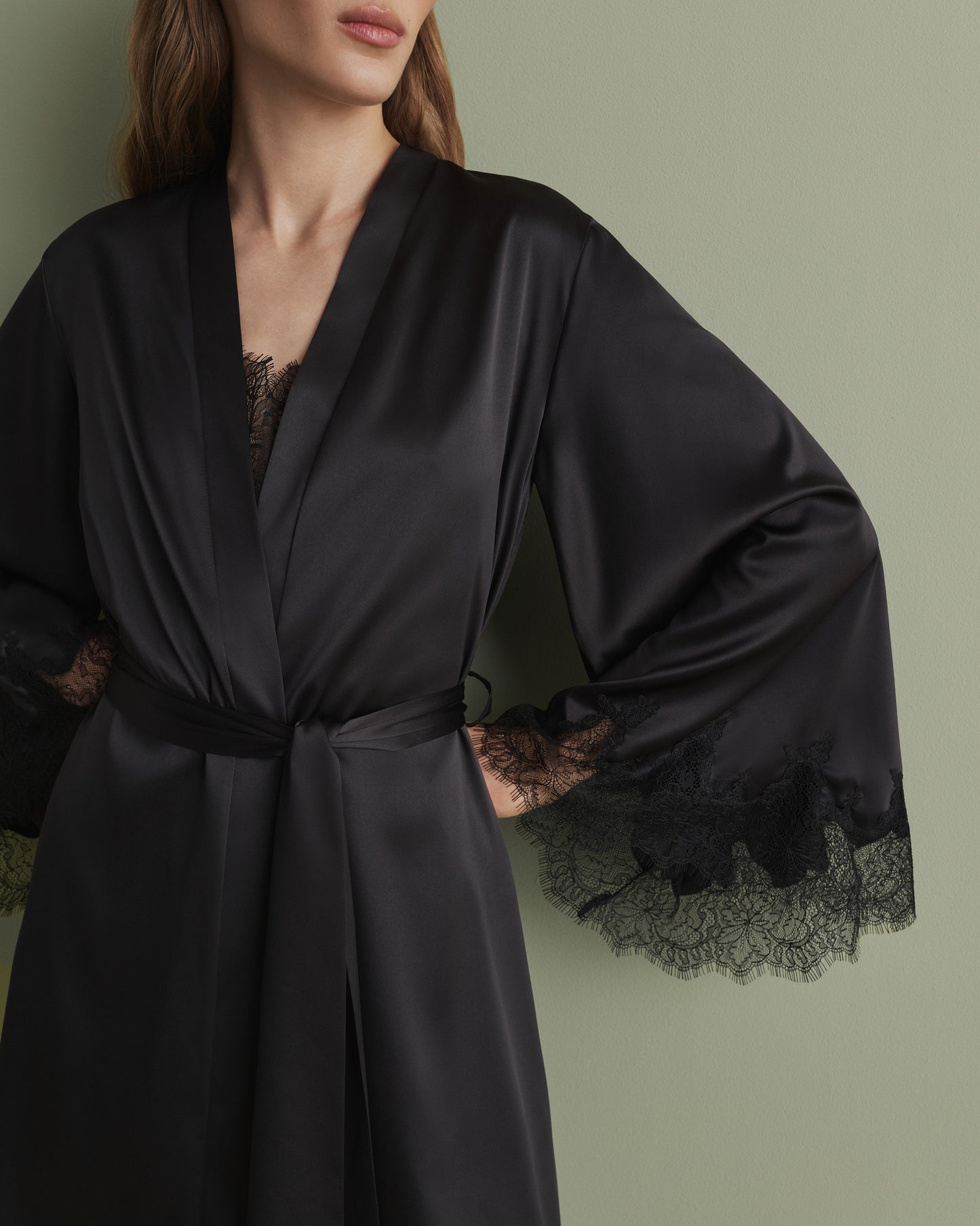 Women's satin robe S03406