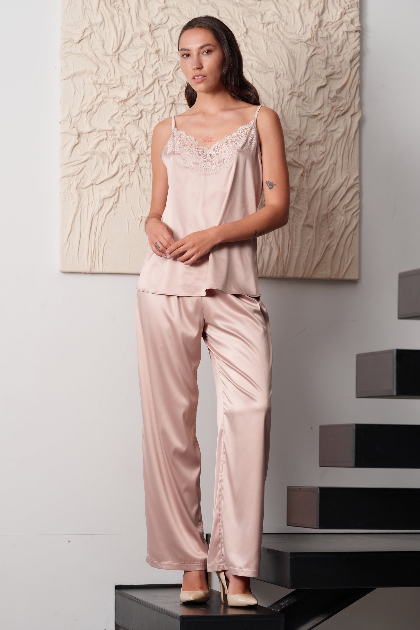 Women's satin camisole pajama S03421