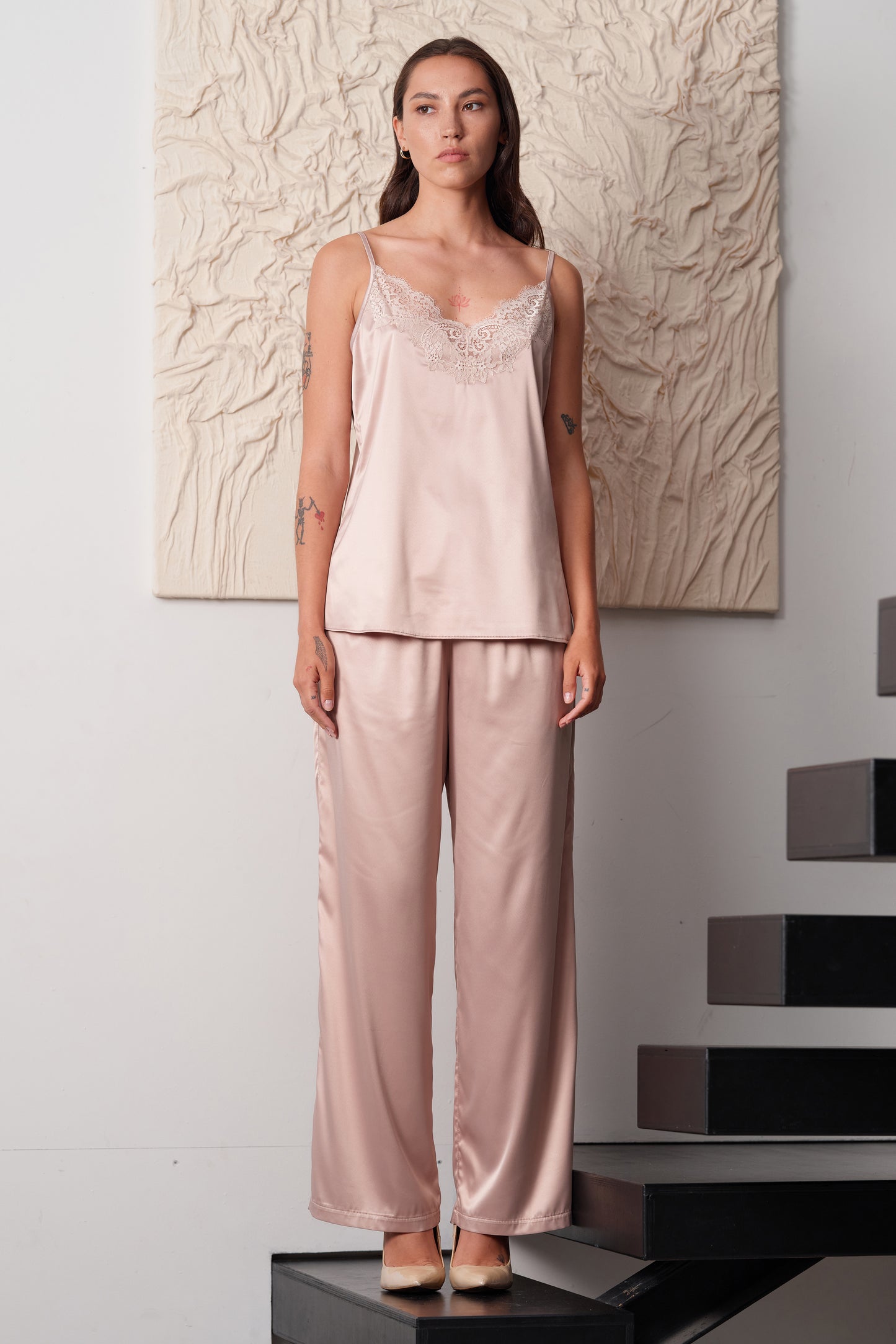 Women's satin camisole pajama S03421