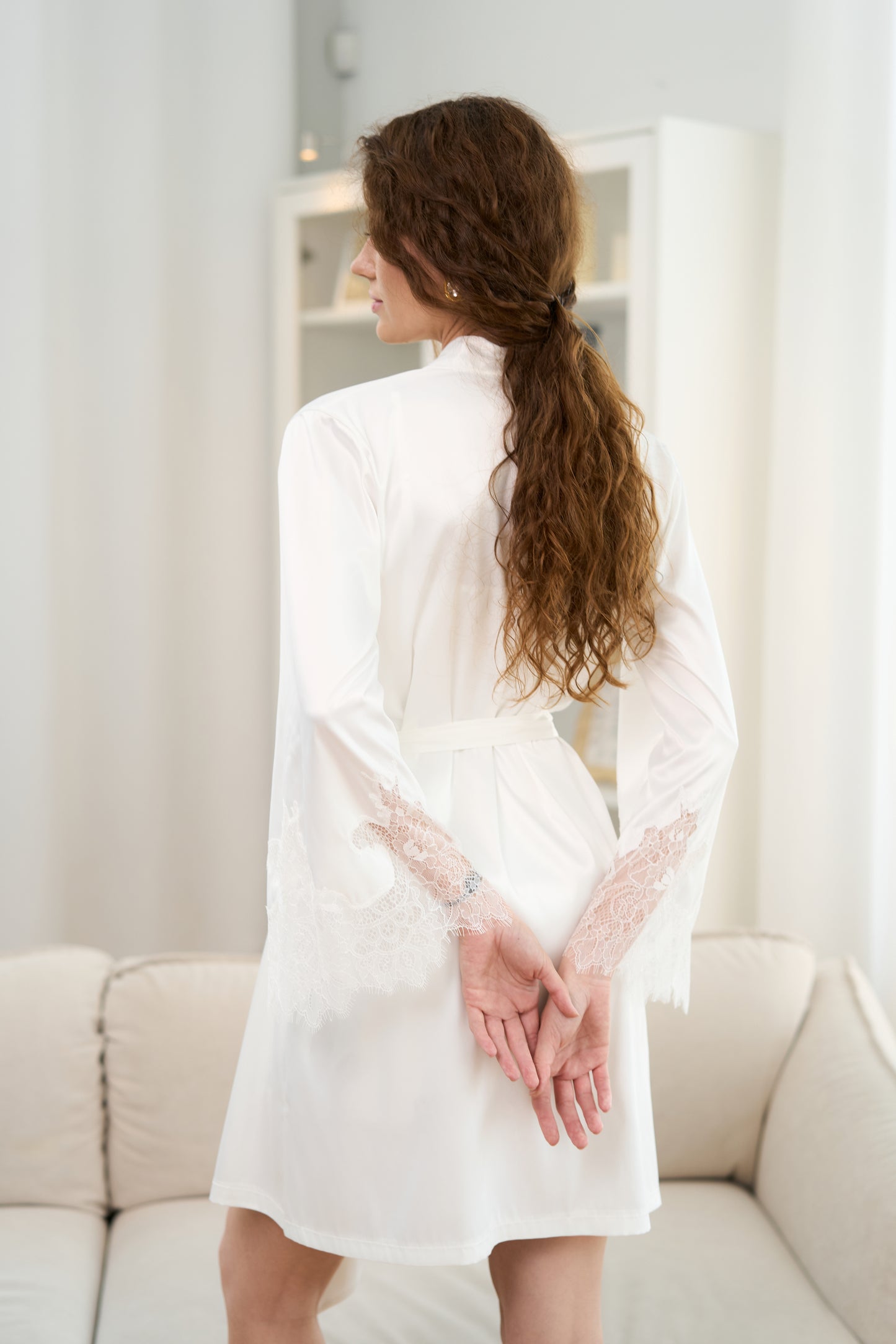 Women's satin robe mini S03423