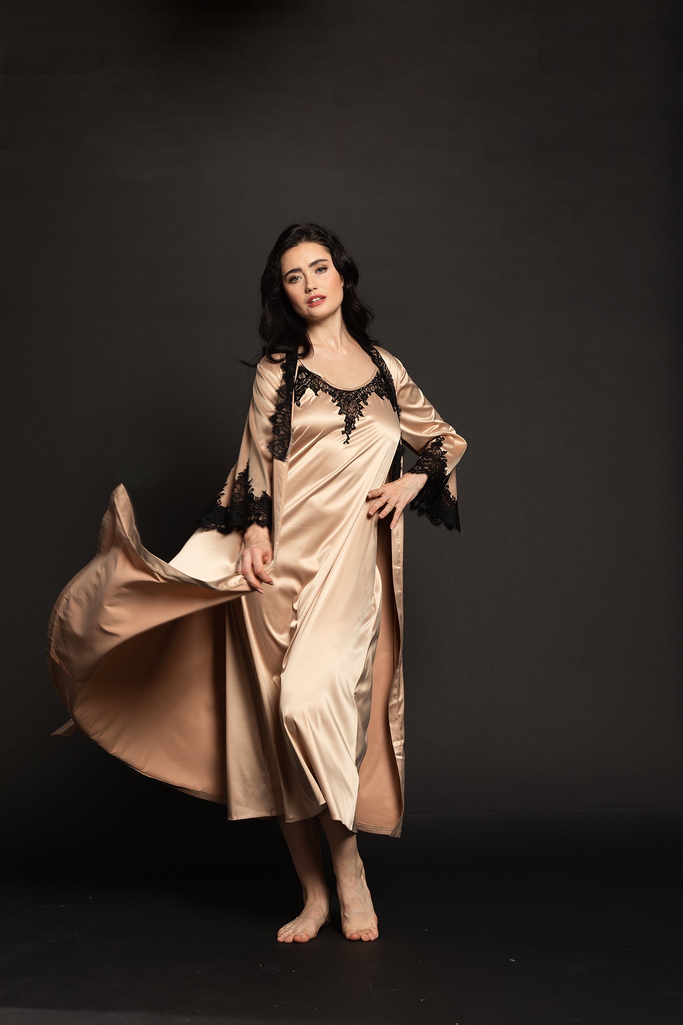 Women's satin Robe S03186