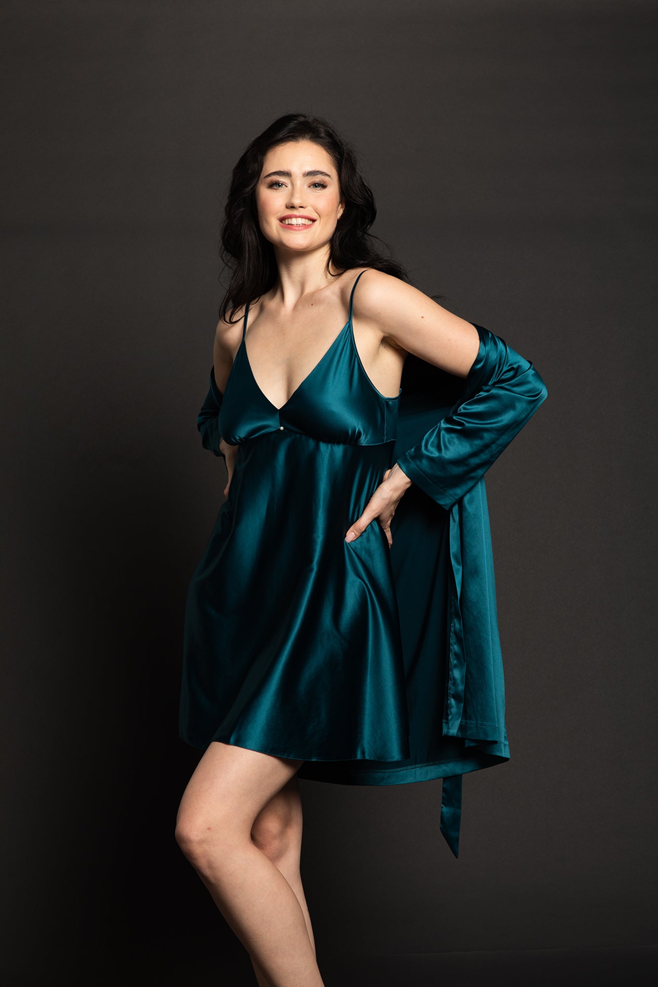 Women's satin chemise babydoll S03199