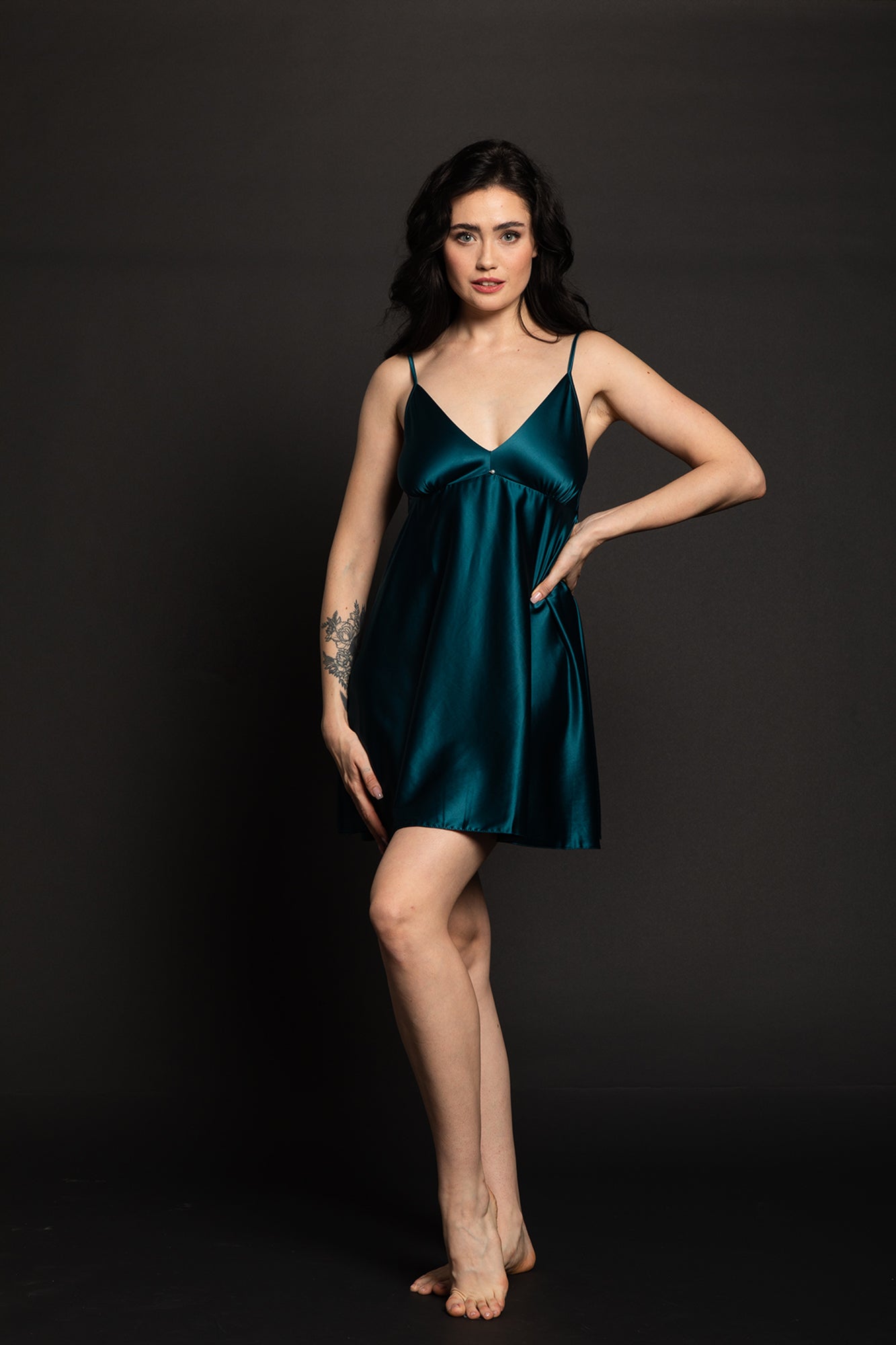 Women's satin chemise babydoll S03199