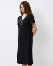 Bamboo t-shirt Nightgown 02100 black