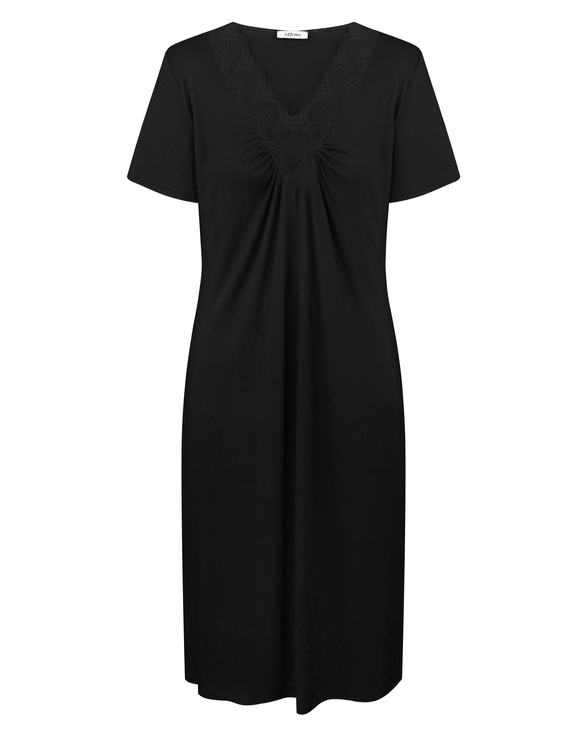Bamboo t-shirt Nightgown 02100 black